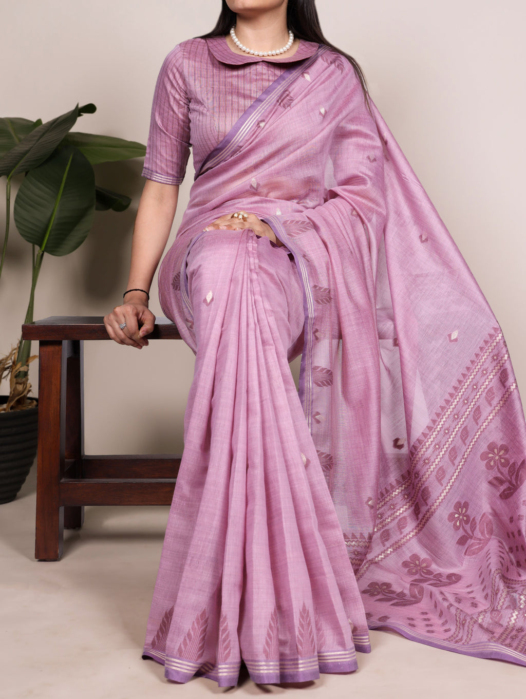 Cotton Silk Zari Weaving Saree