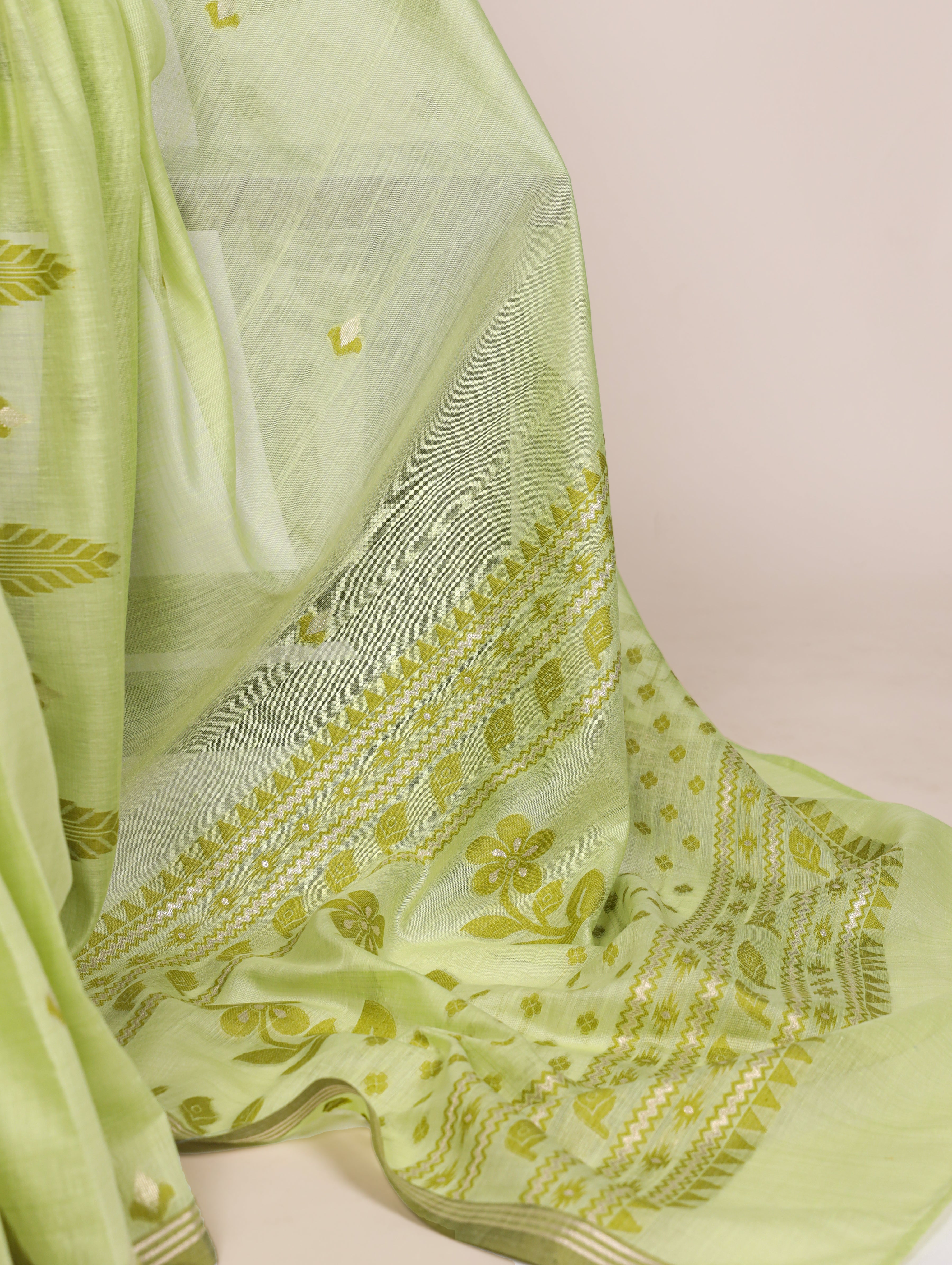 Cotton Silk Zari Weaving Saree
