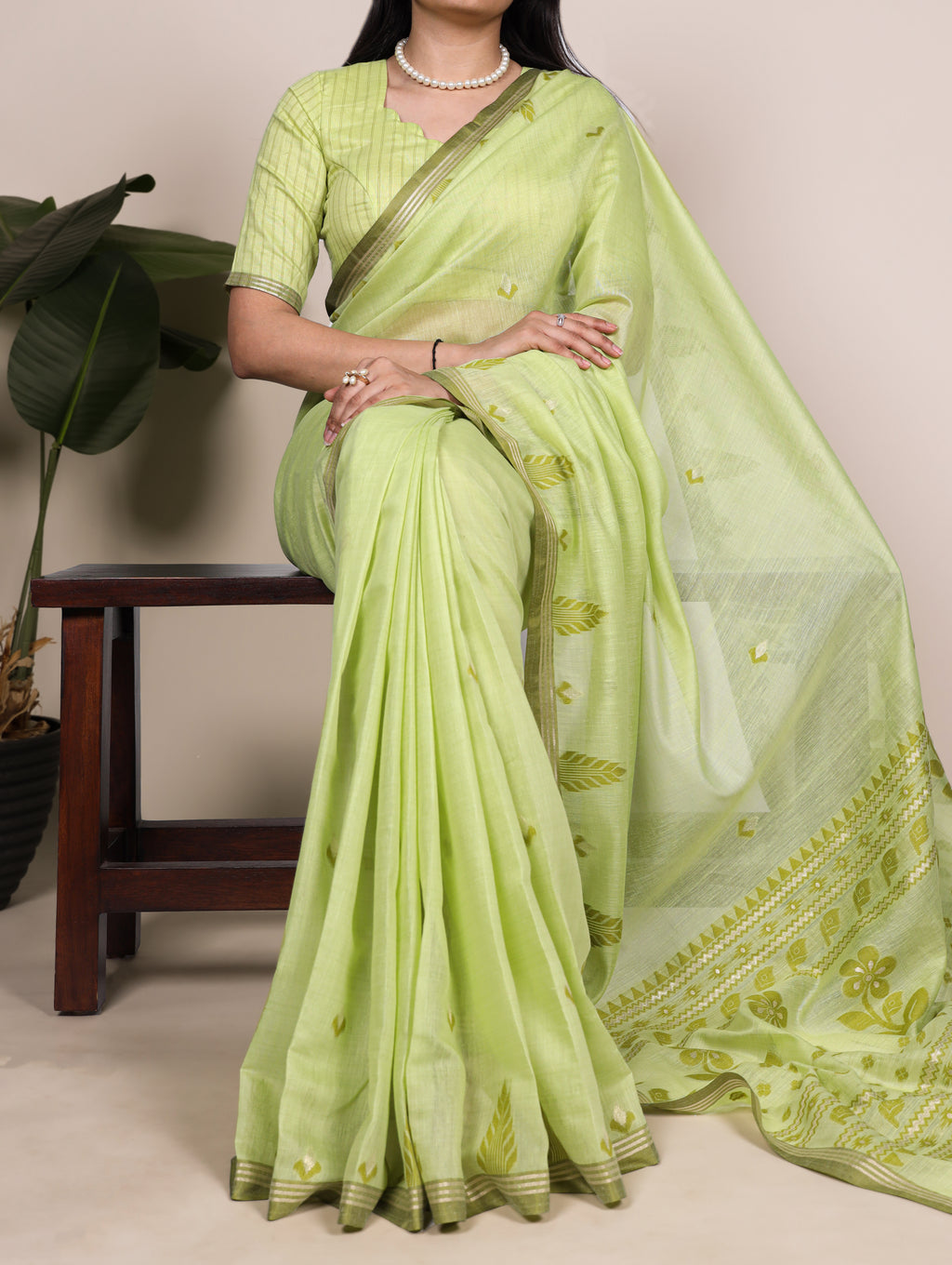Cotton Silk Zari Weaving Saree