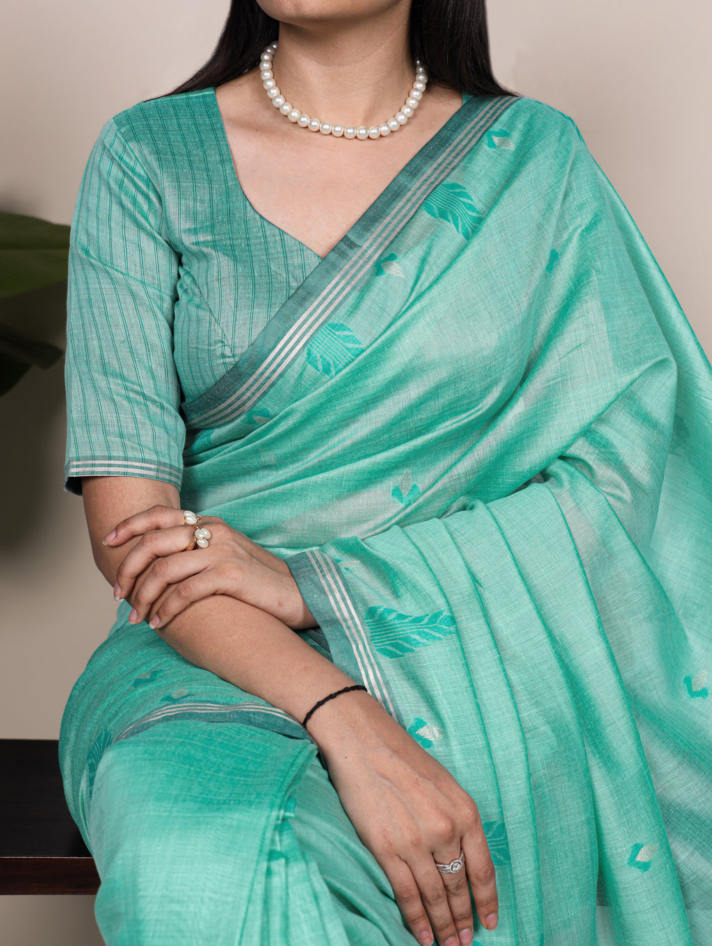 Cotton Silk Zari Weaving Saree