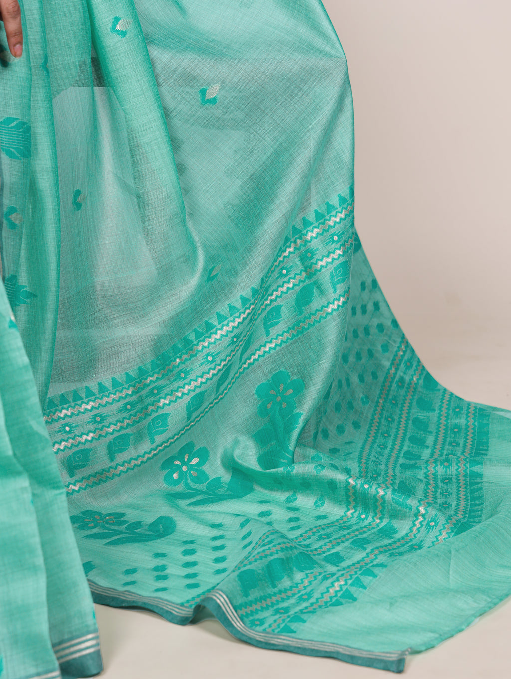 Cotton Silk Zari Weaving Saree