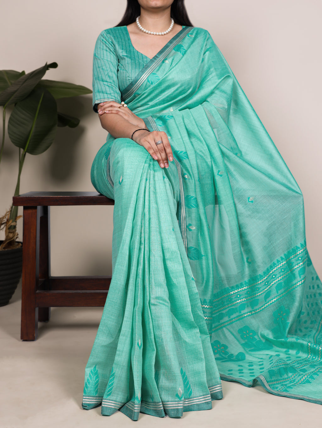 Cotton Silk Zari Weaving Saree