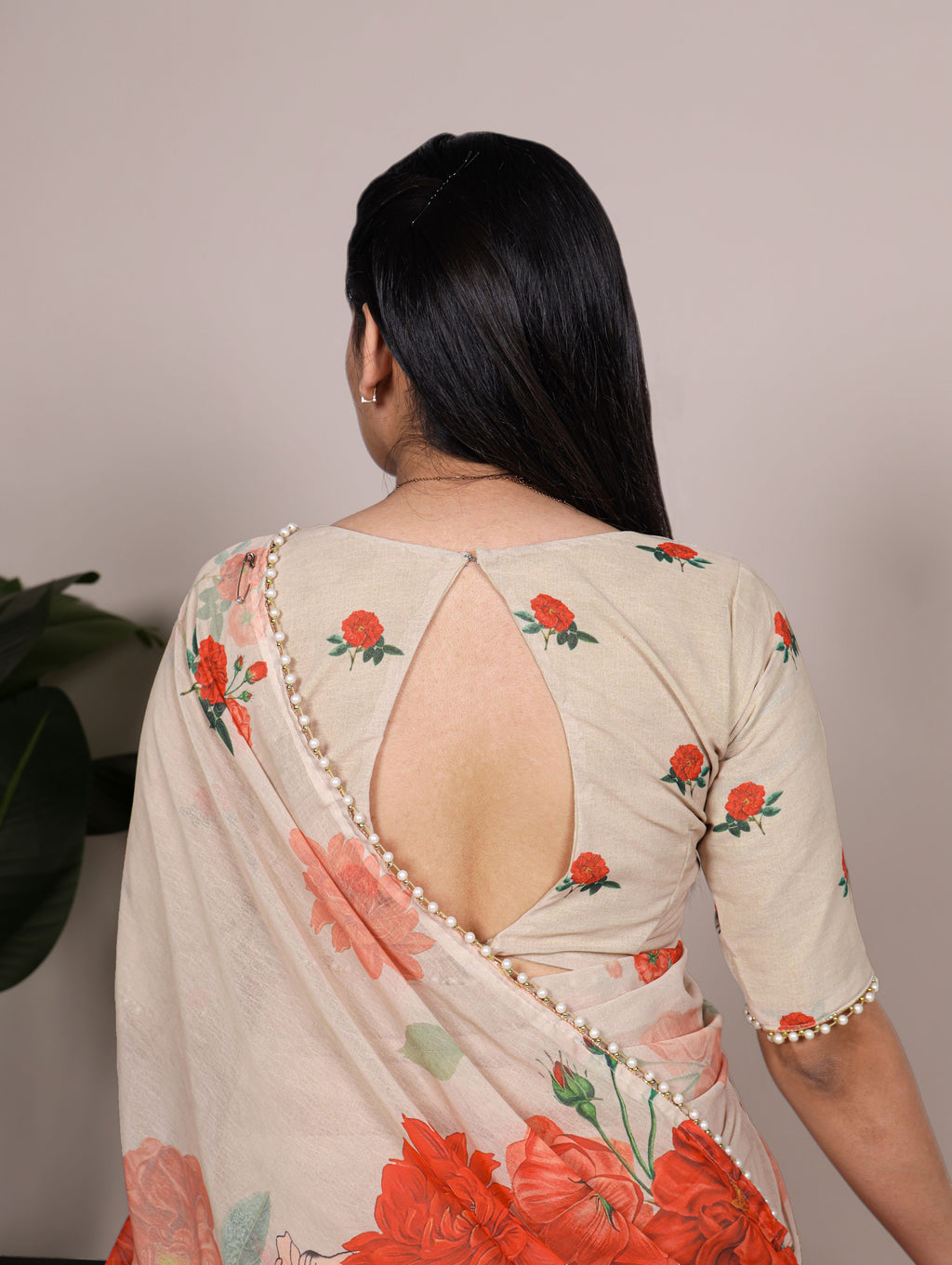 Weightless Marble Floral Printed Saree