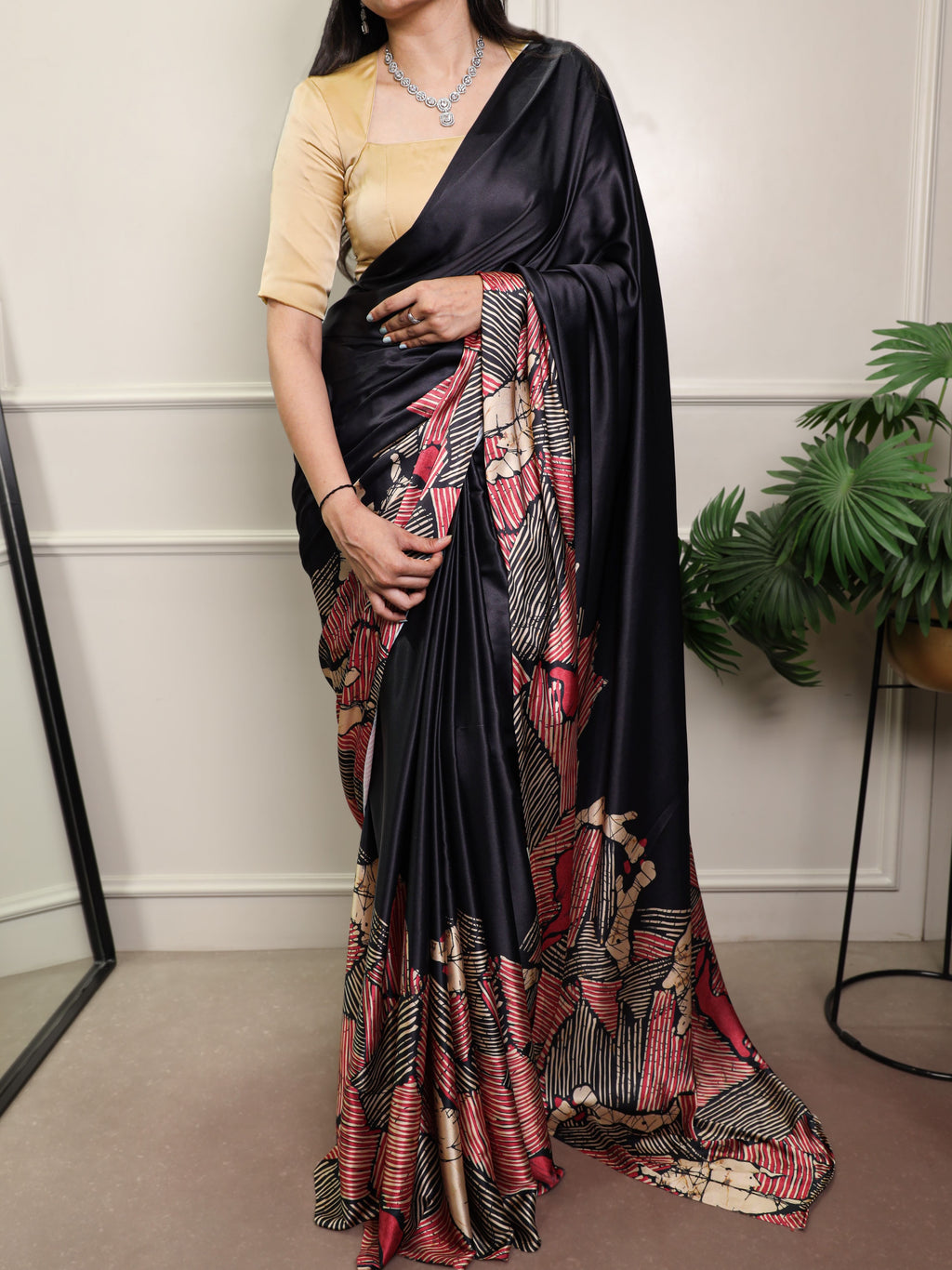 Satin Silk Printed Saree