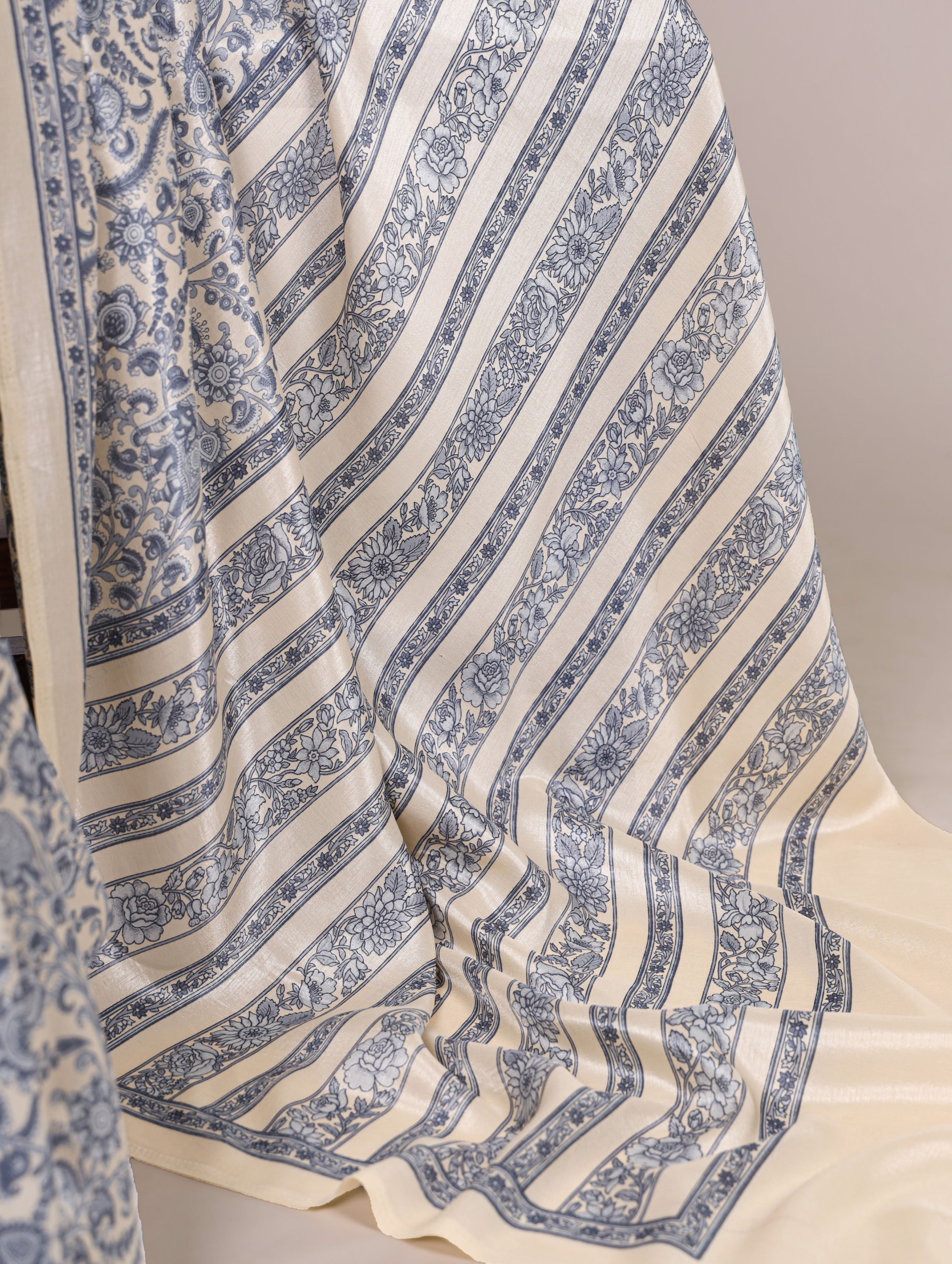 Tussar Silk Printed Saree