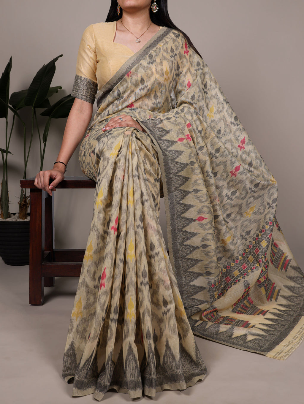 Cotton Thread Weaving Saree