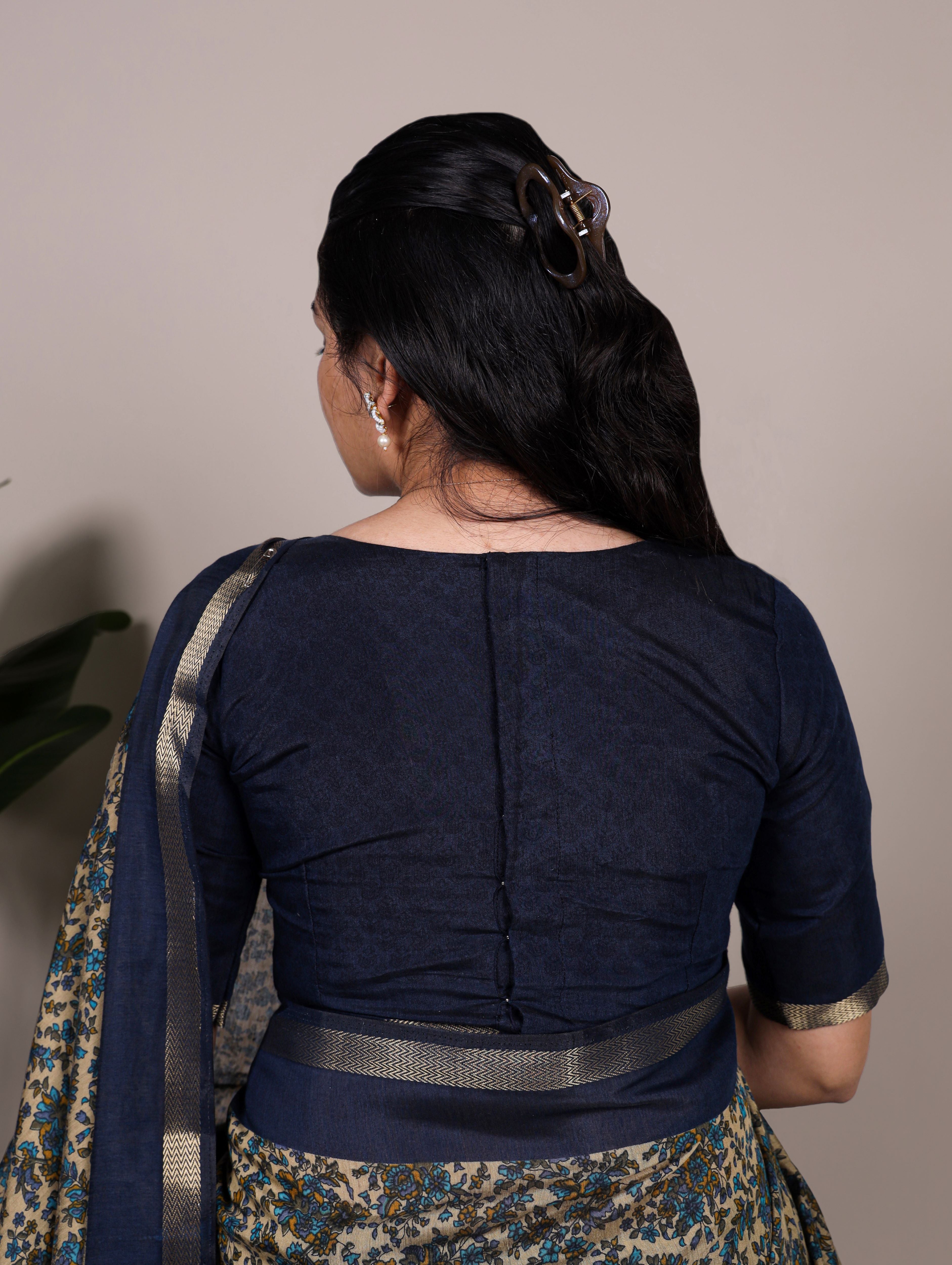 Chanderi Printed Zari Weaving Saree