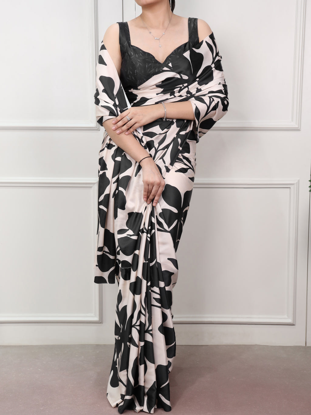 Satin Silk Printed Saree