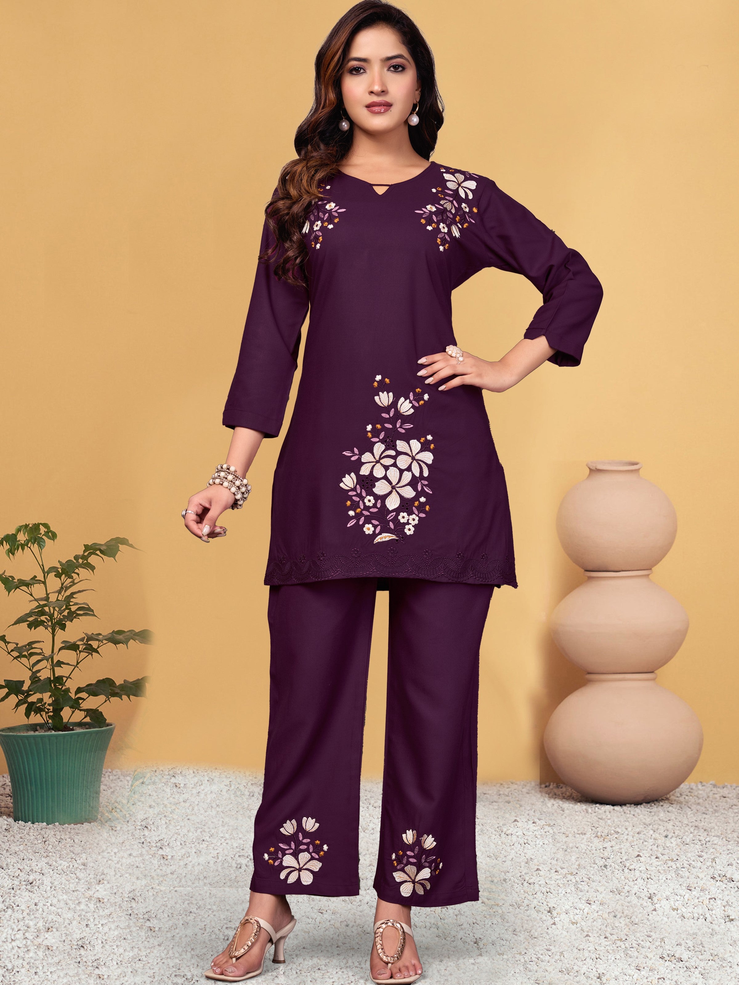 Viscose Rayon Co-ord Set For Women