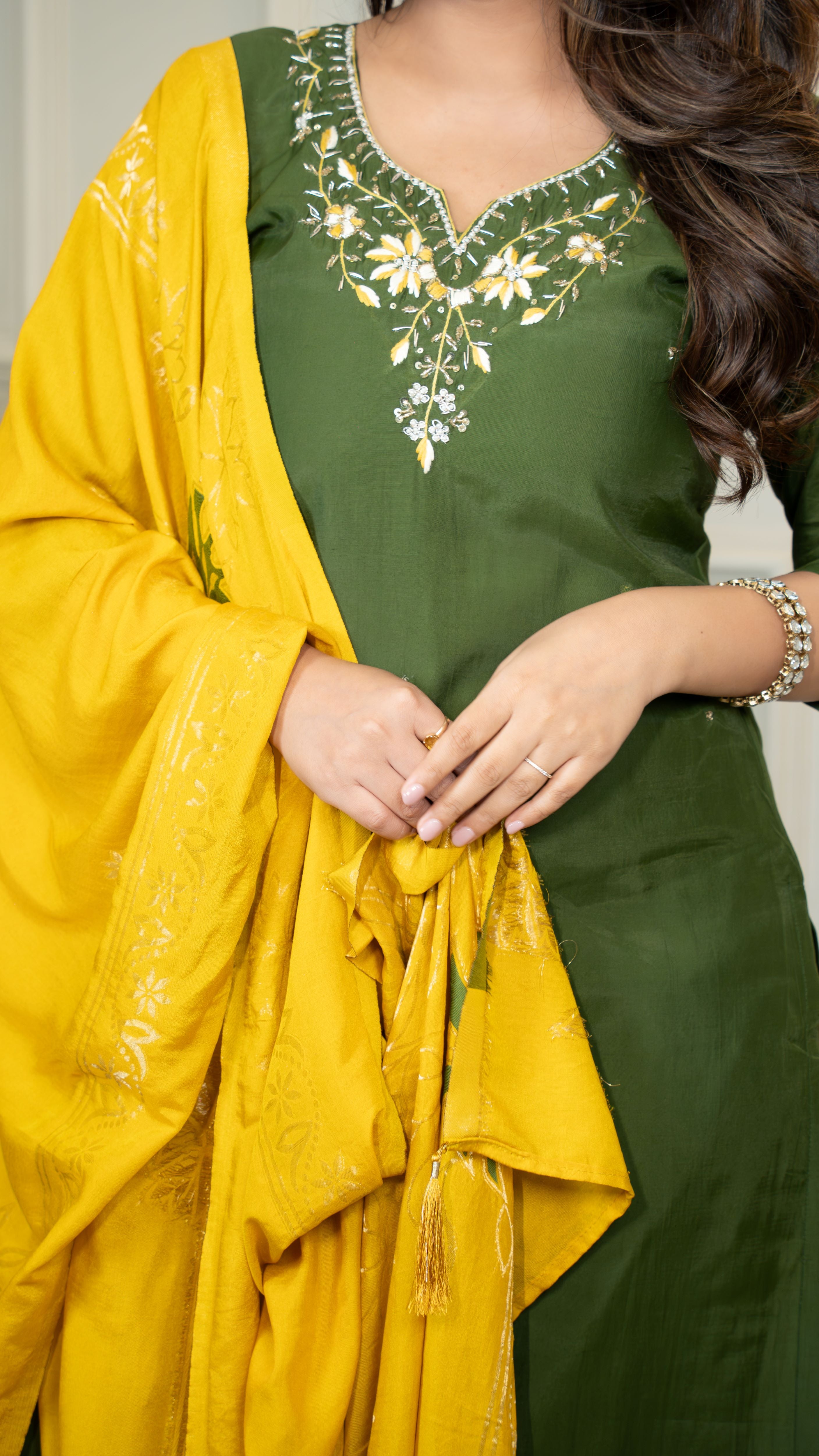 Roman Silk Top Bottom Set For Women