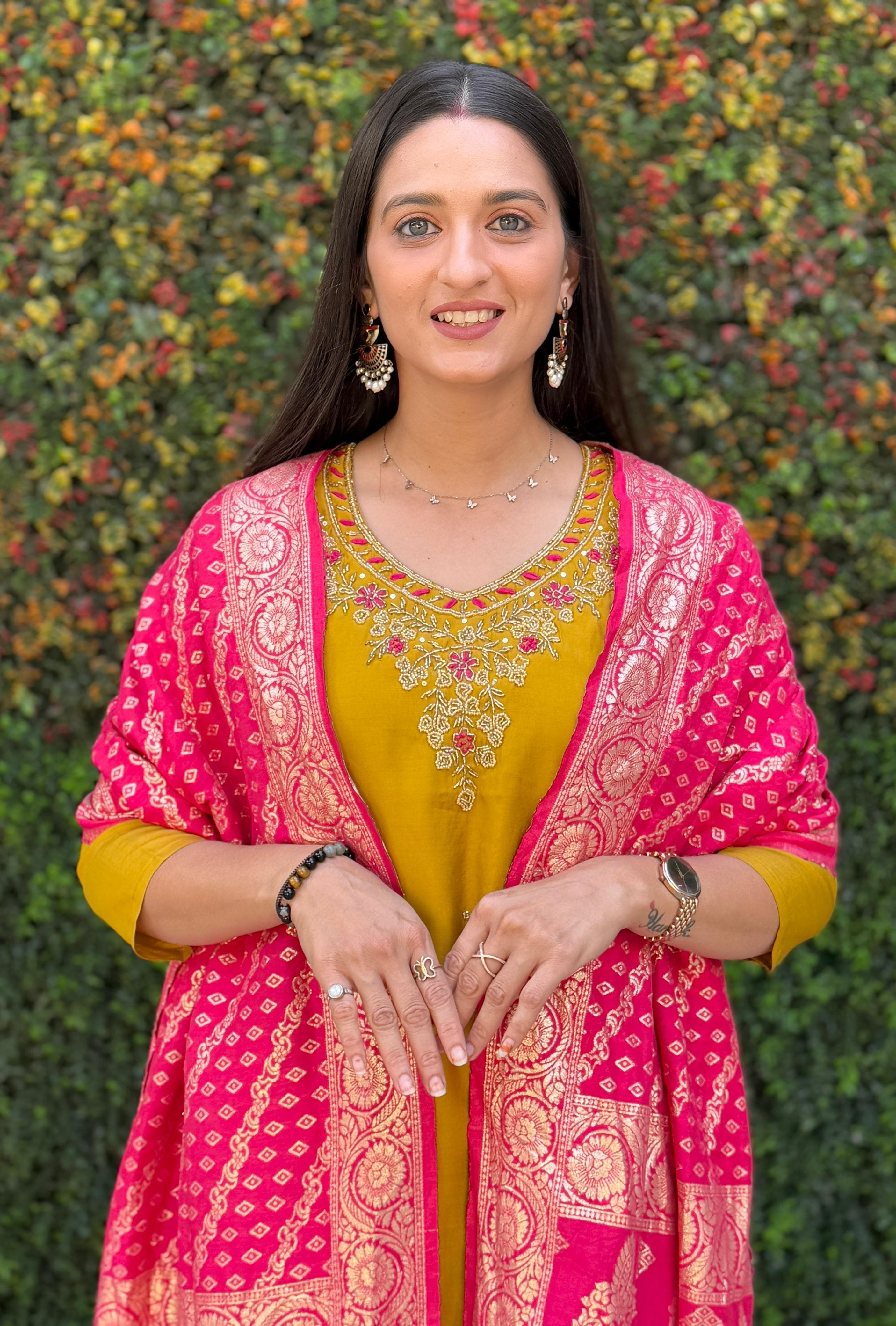 Roman Silk Top Bottom Set For Women