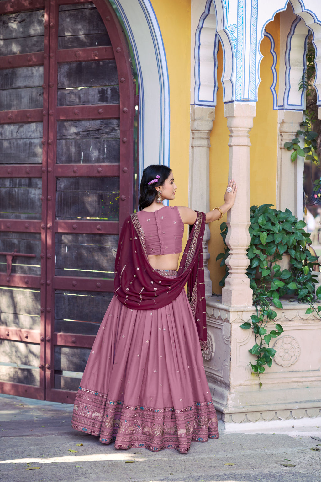 Star Georgette Embroidered Lehenga With Dupatta