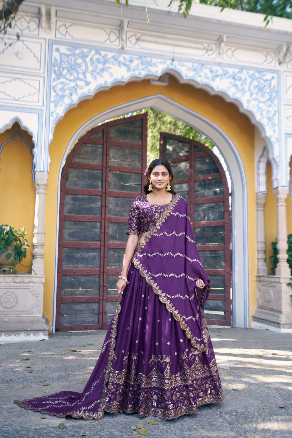 Star Georgette Embroidered Lehenga With Dupatta