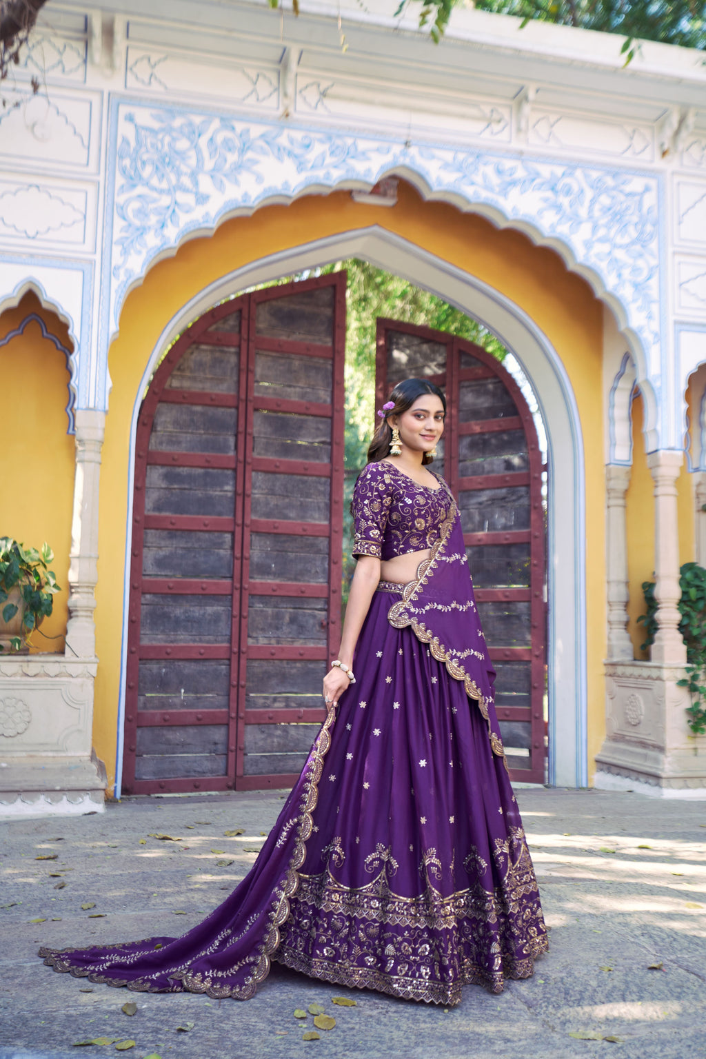 Star Georgette Embroidered Lehenga With Dupatta