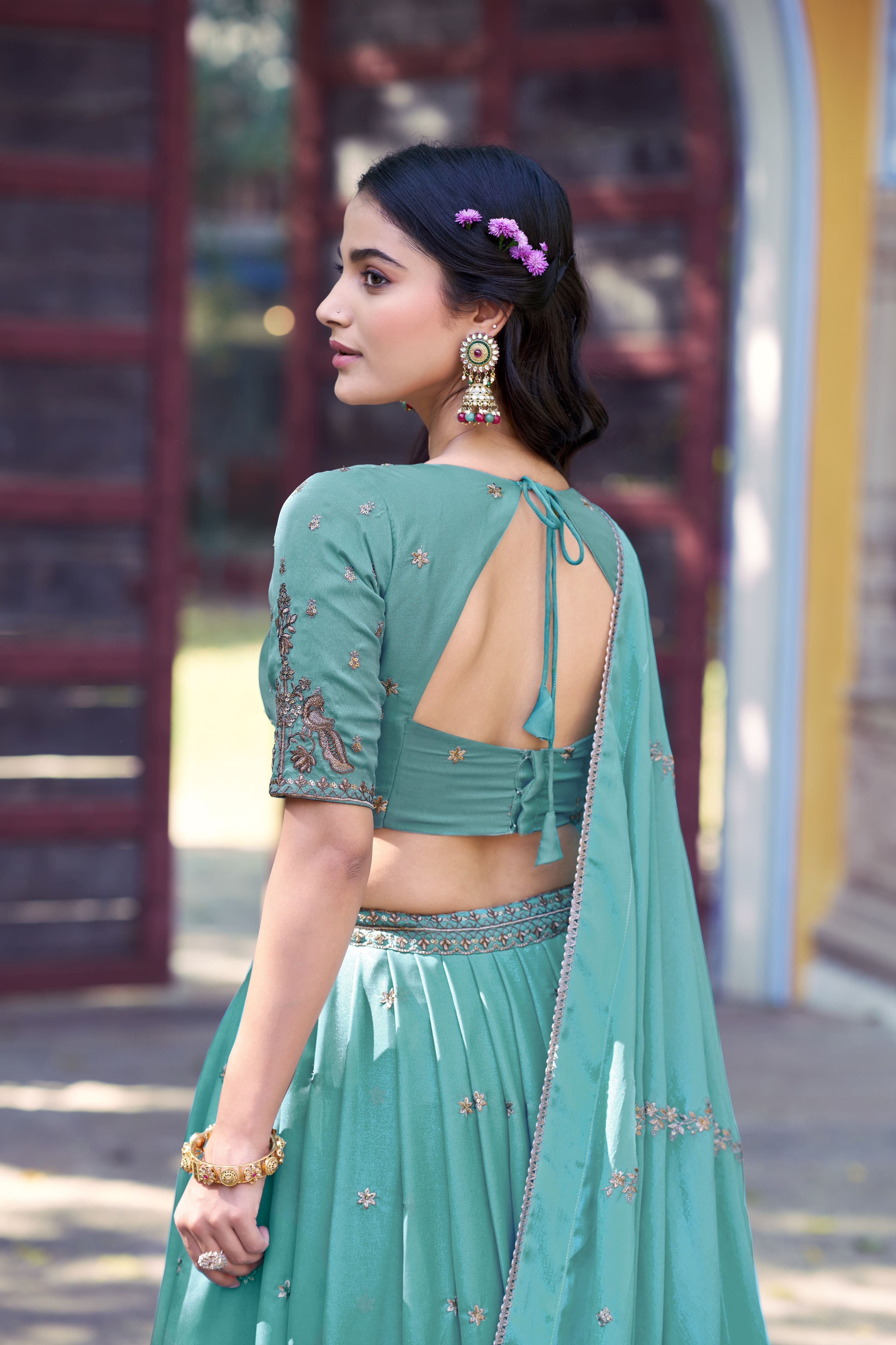 Star Georgette Embroidered Lehenga With Dupatta