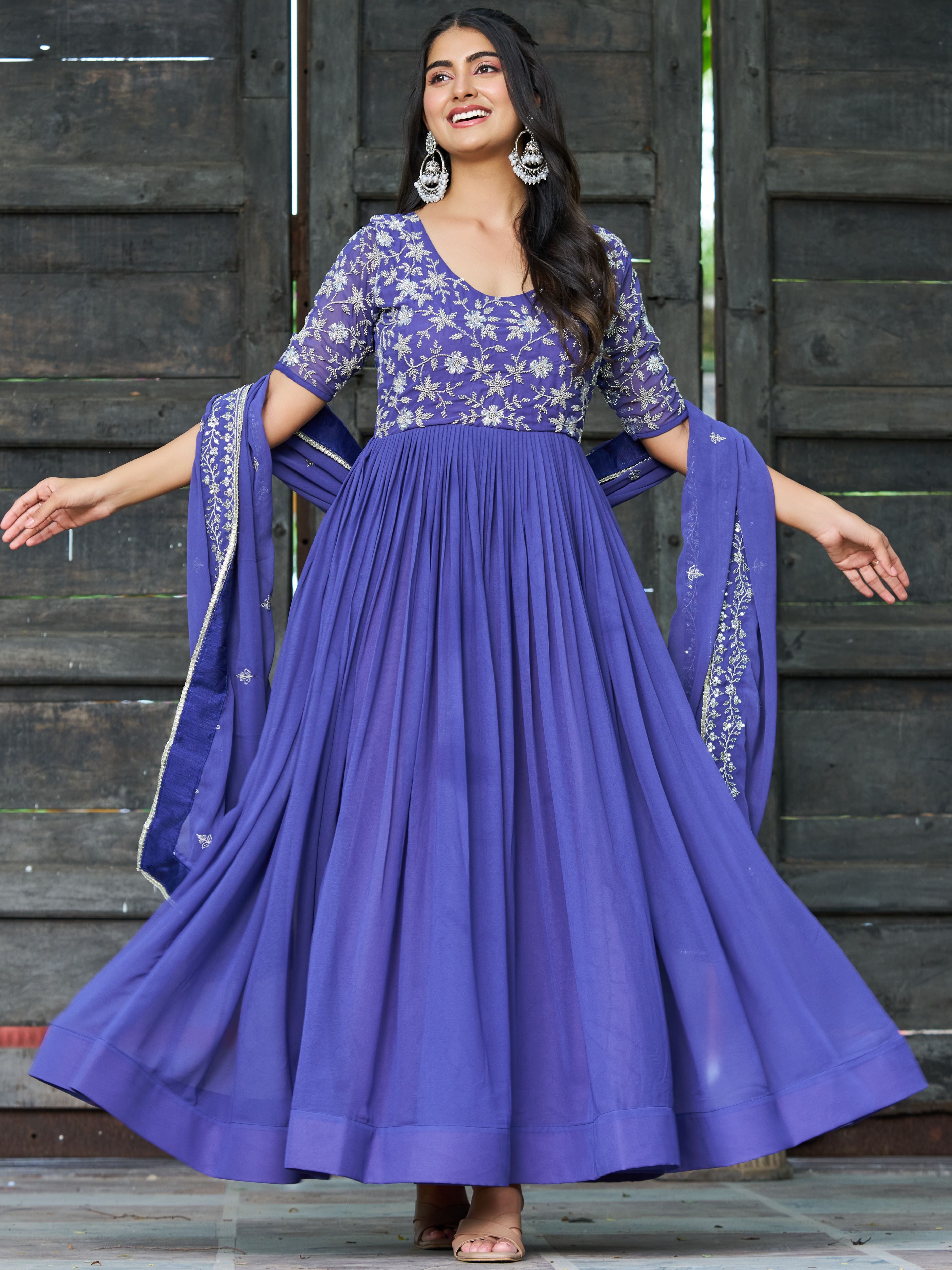 Faux Blooming Gown For Women