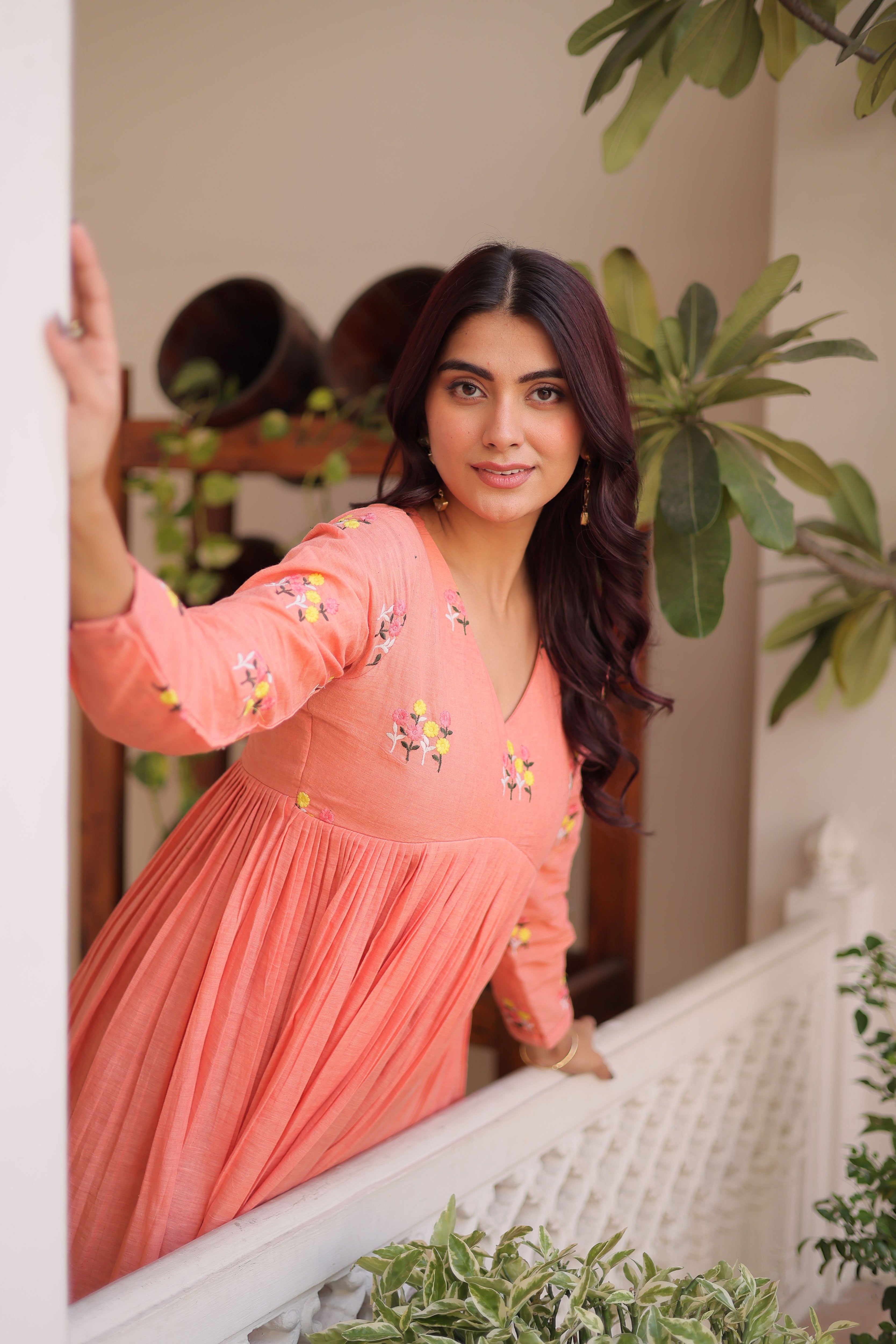 Cotton Embroidered Kurti Pant With Dupatta