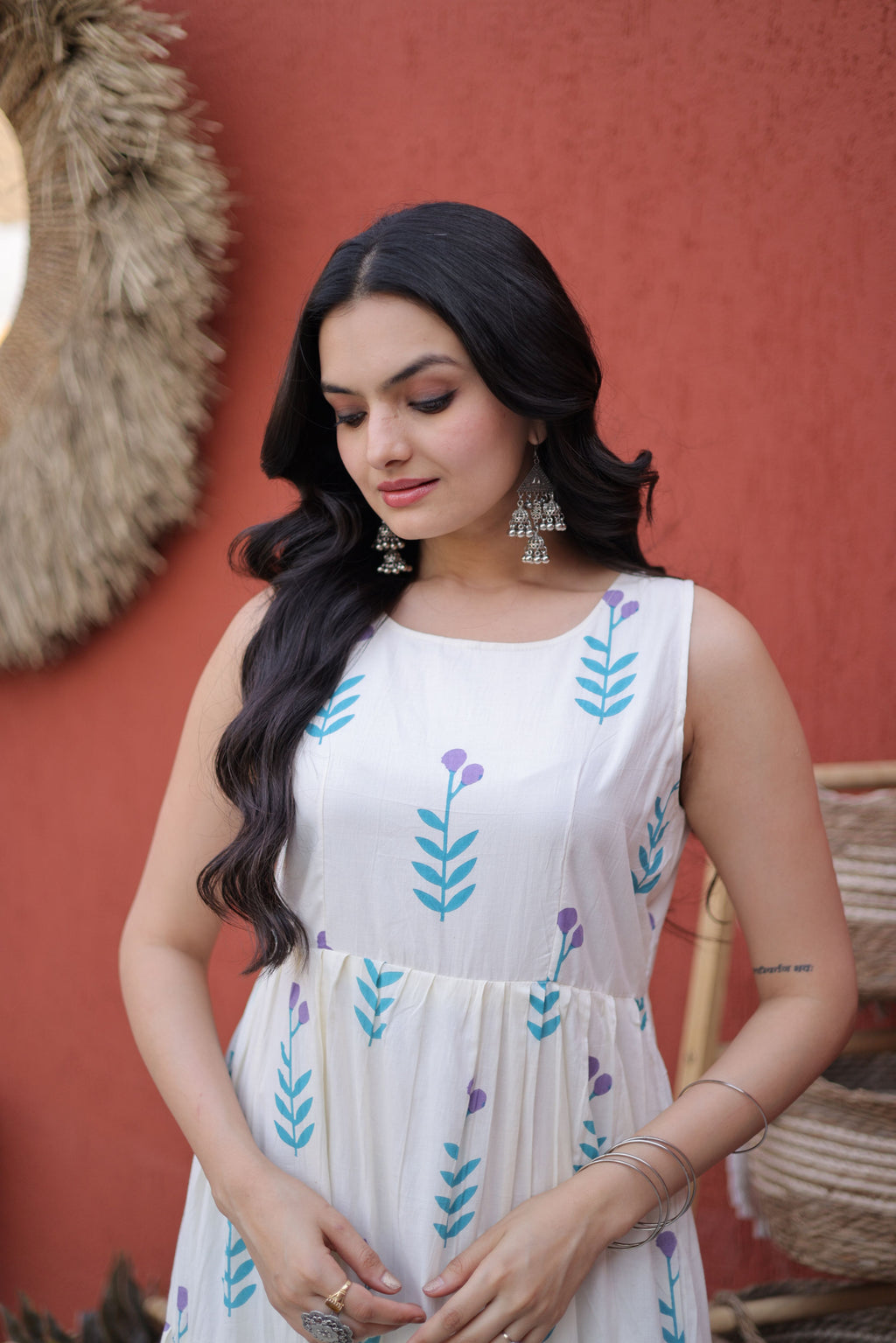 Cotton Printed Three Layer Frock