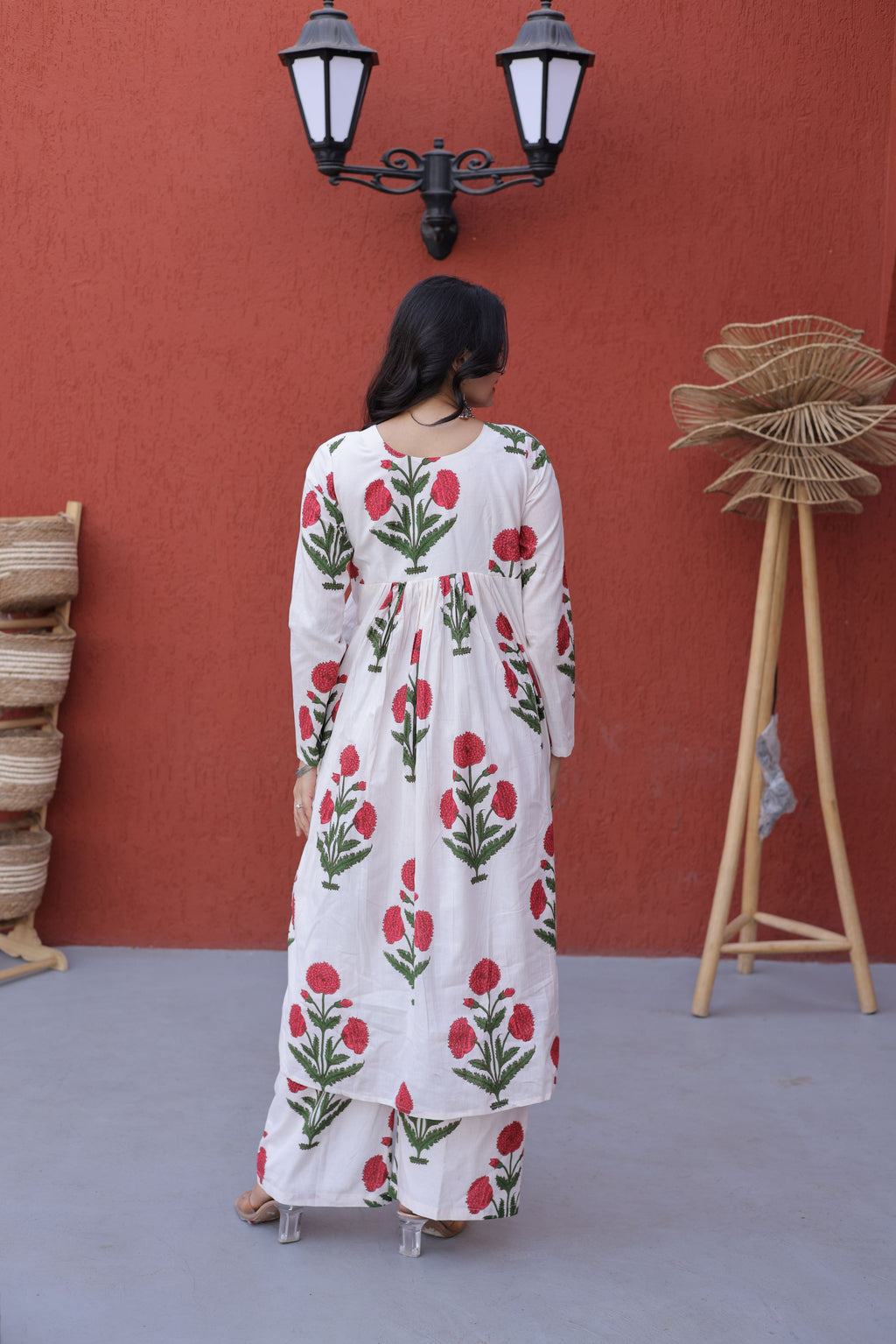 Cotton Printed Summer Wear Kurti Palazzo Pair