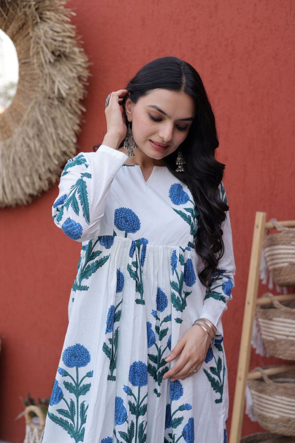 Cotton Printed Summer Wear Kurti Palazzo Pair