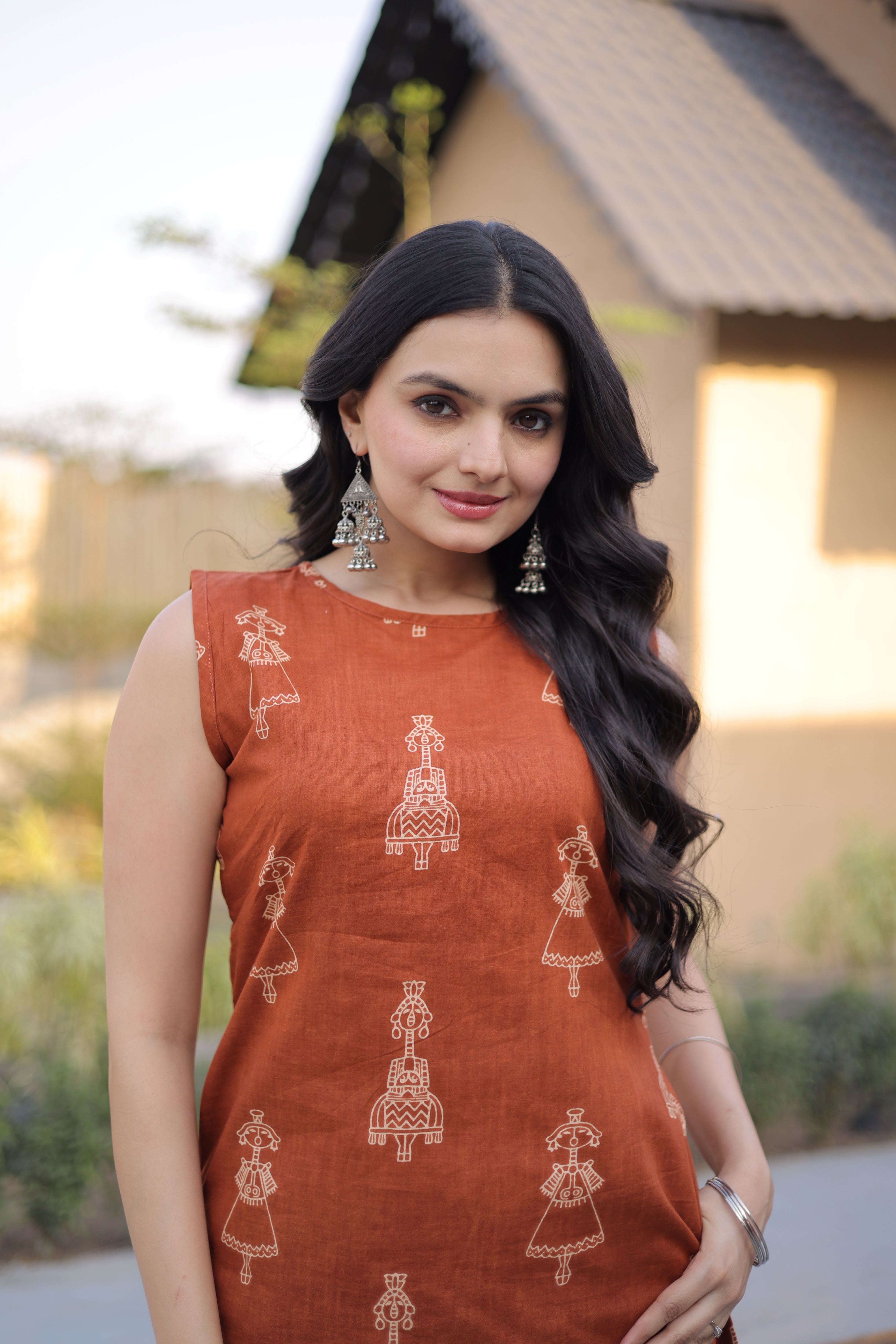Cotton Printed Kurti-Pant