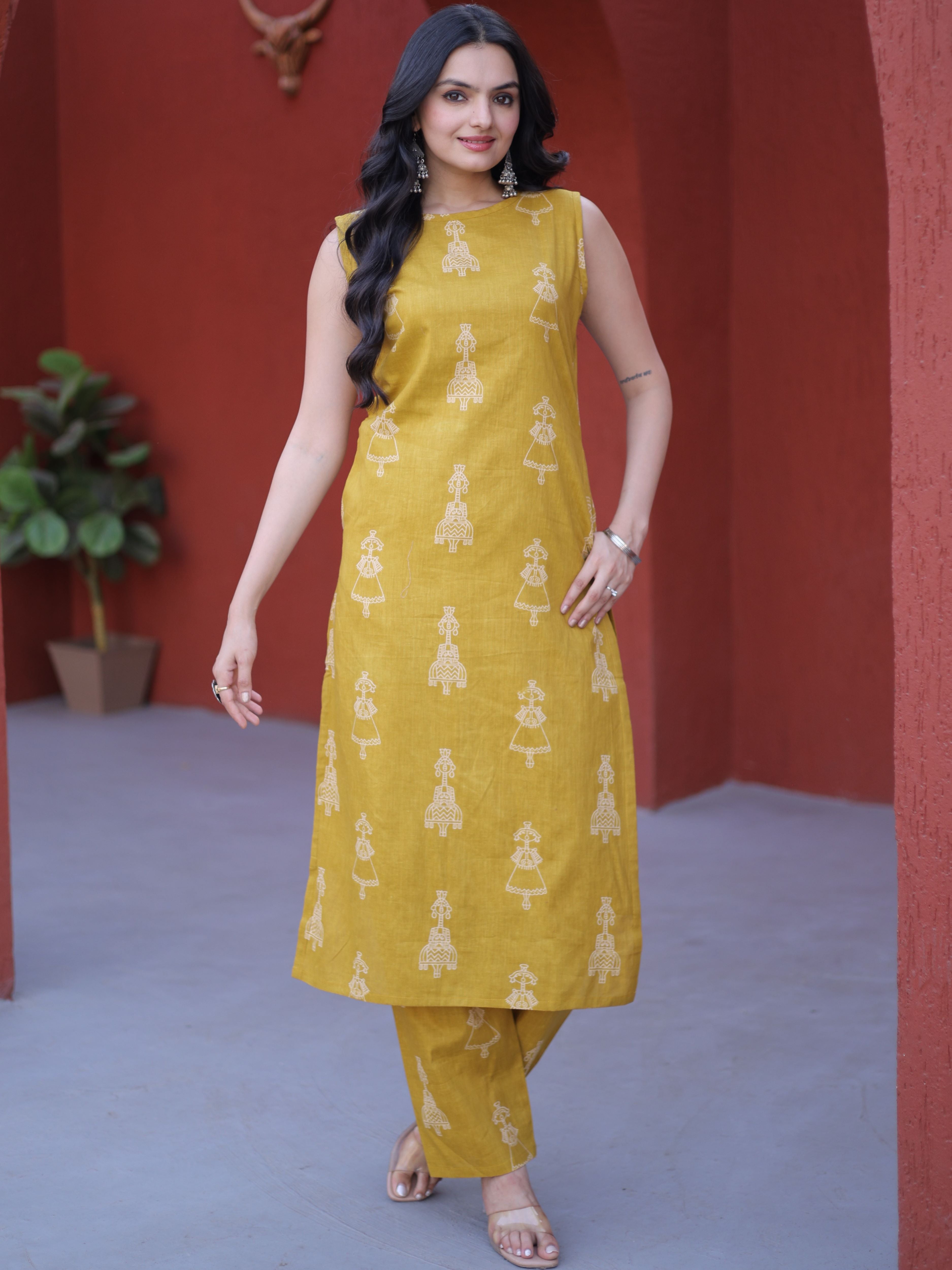 Cotton Printed Kurti-Pant