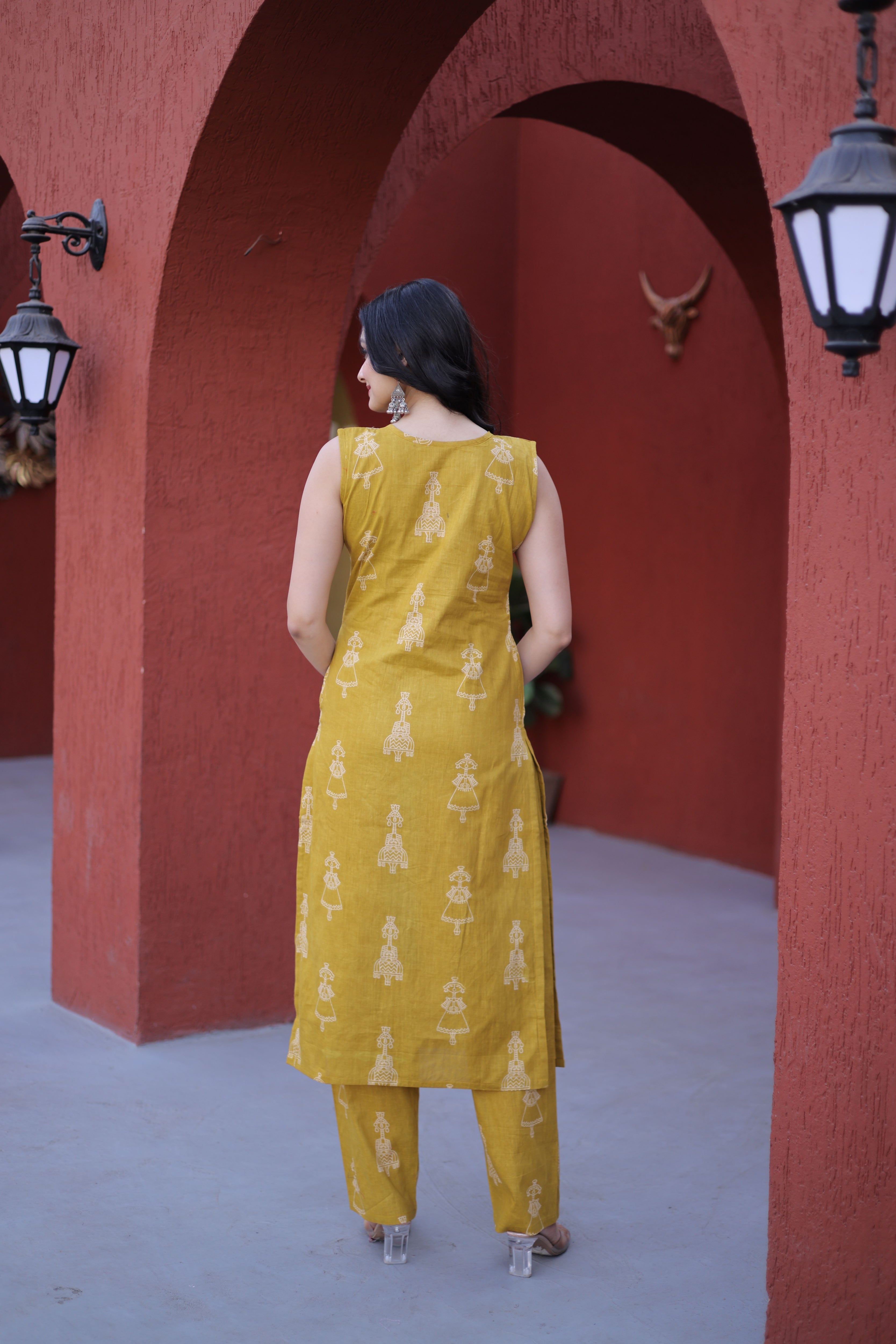 Cotton Printed Kurti-Pant