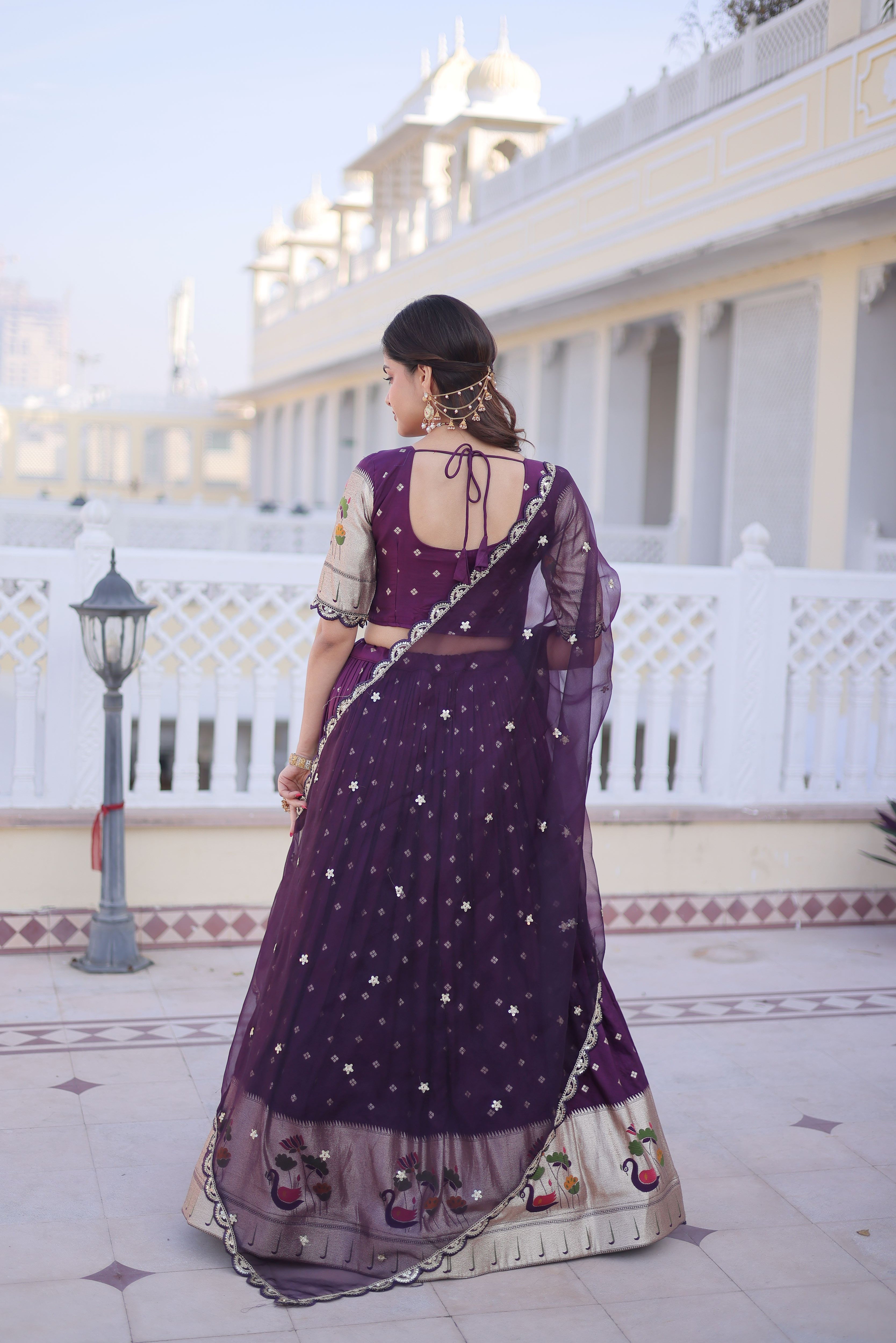 Dola Silk Embroidered Lehenga With Dupatta