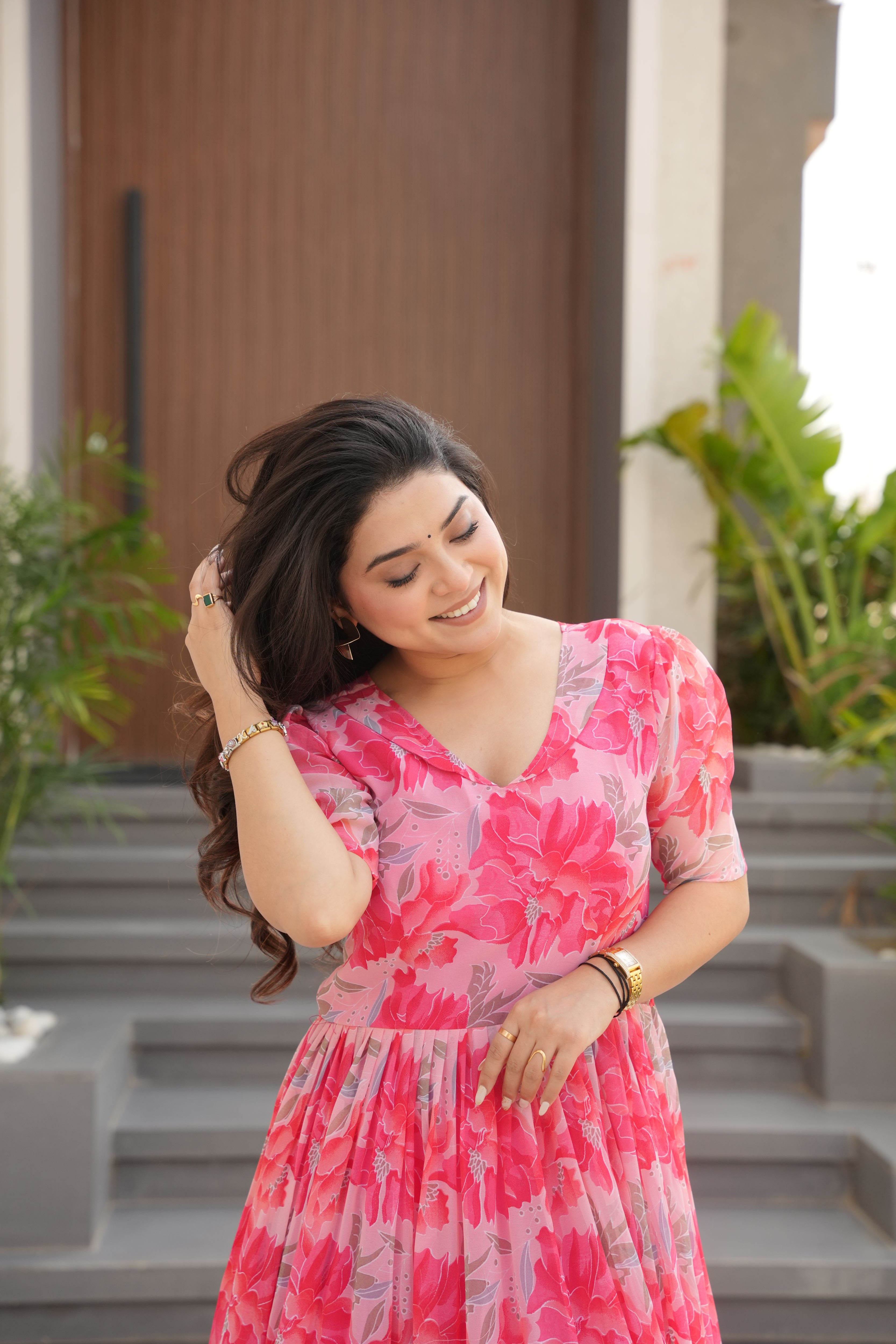 Georgette Printed Gown For Women