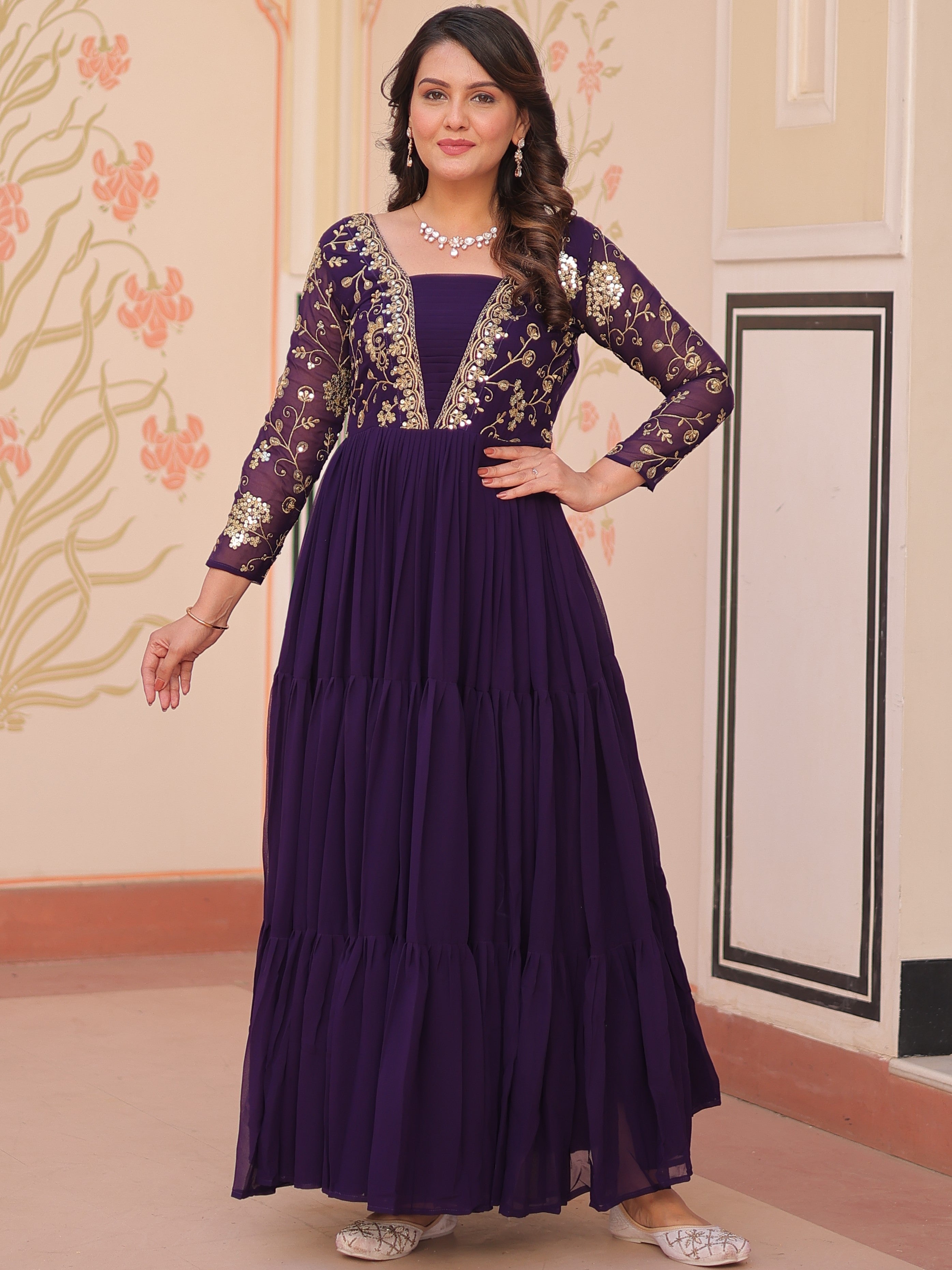 Faux Blooming Gown For Women