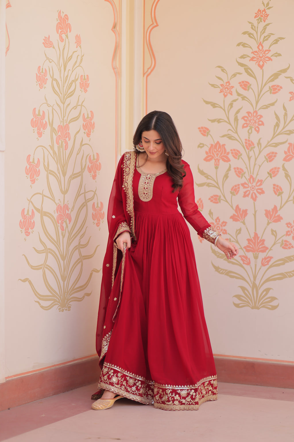 Faux Georgette Gown For Women