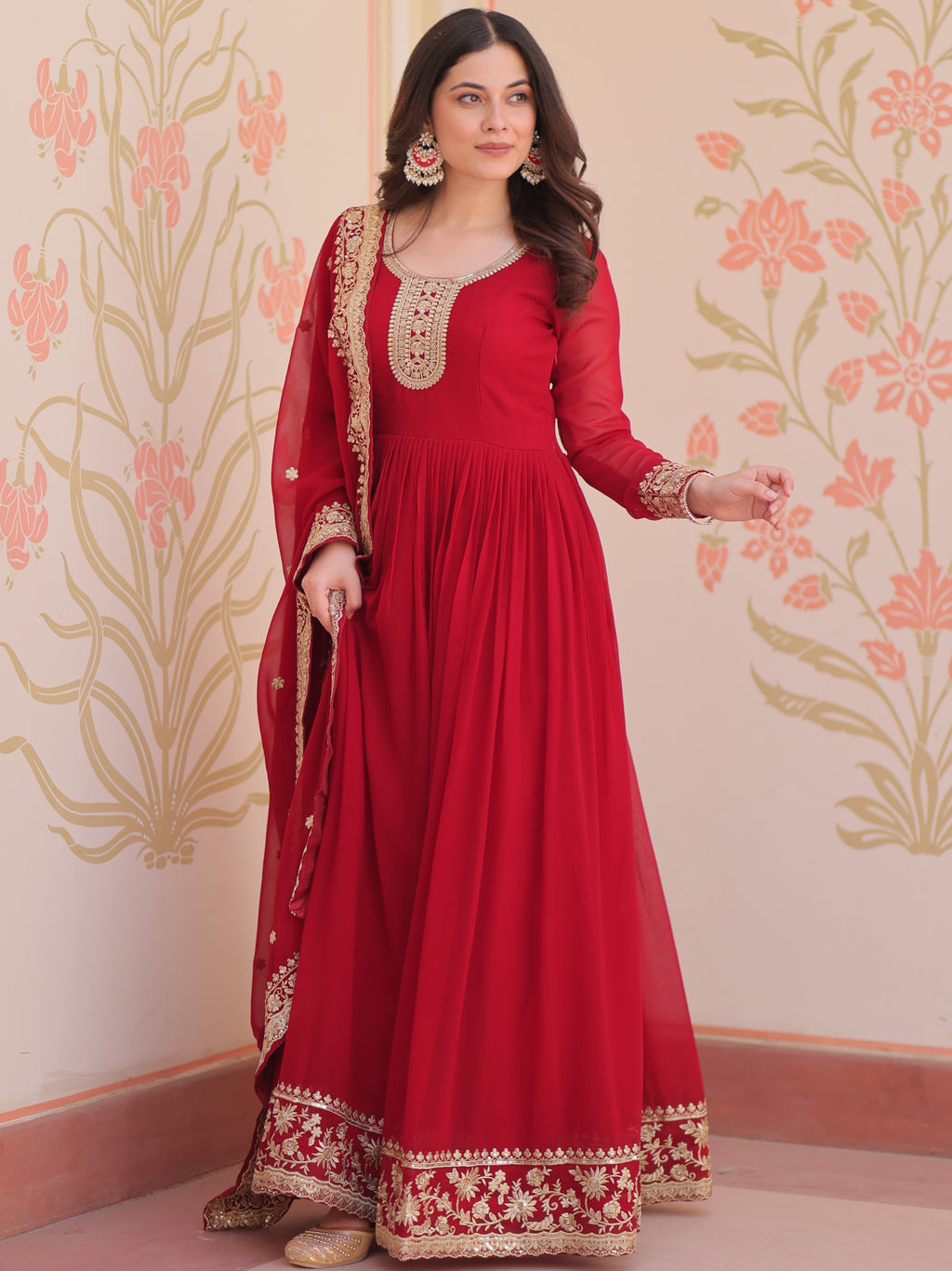 Faux Georgette Gown For Women