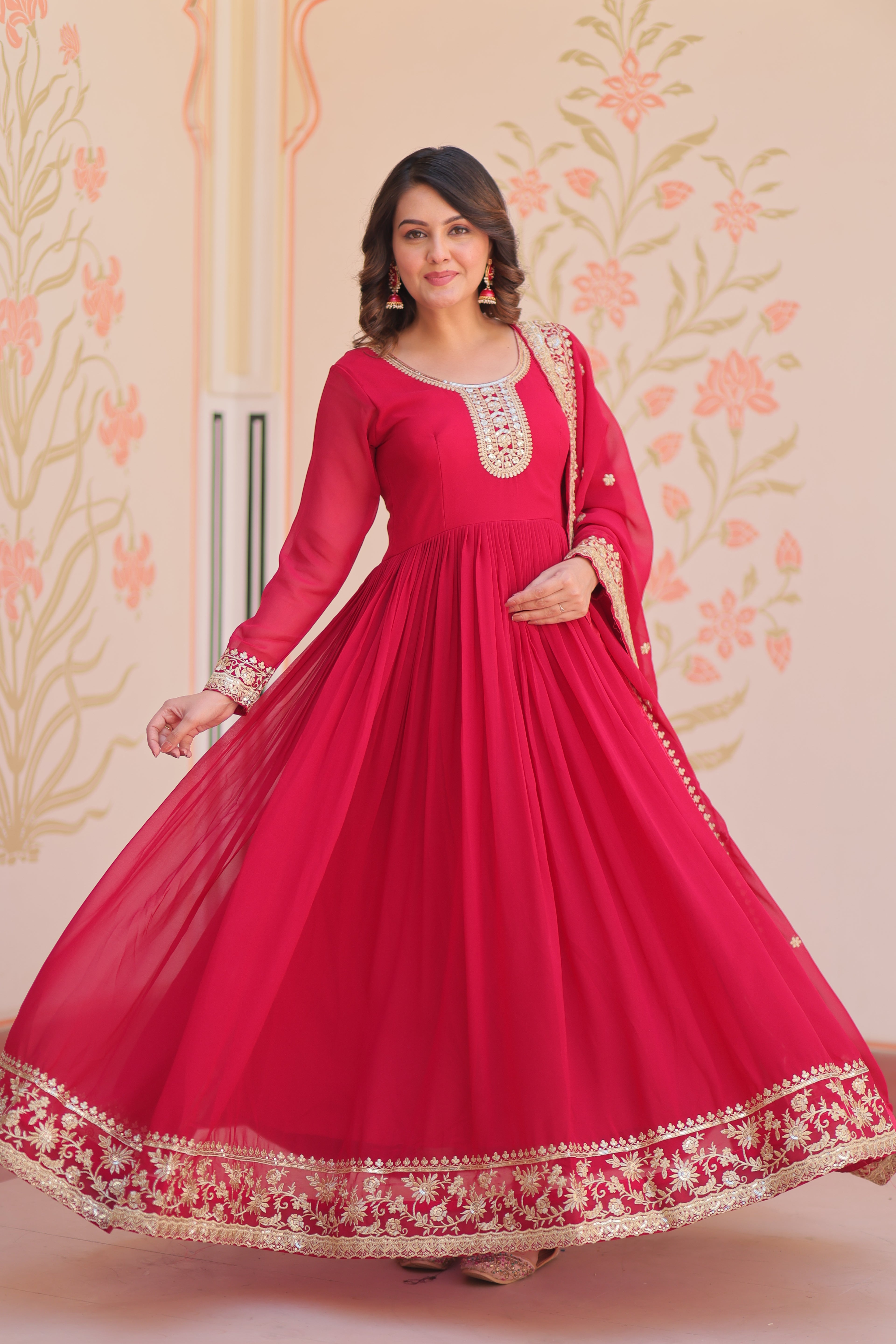 Faux Georgette Gown For Women