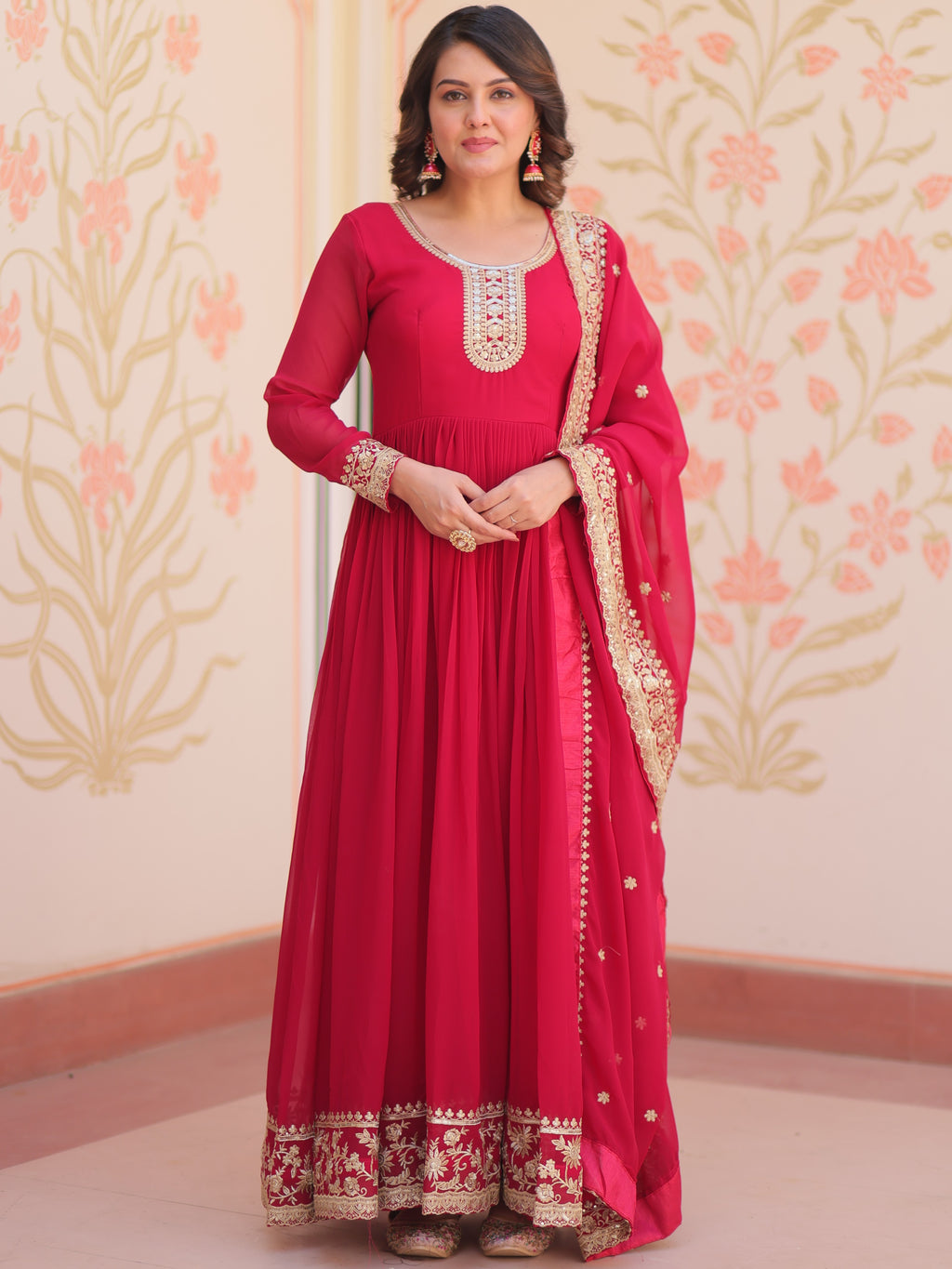 Faux Georgette Gown For Women