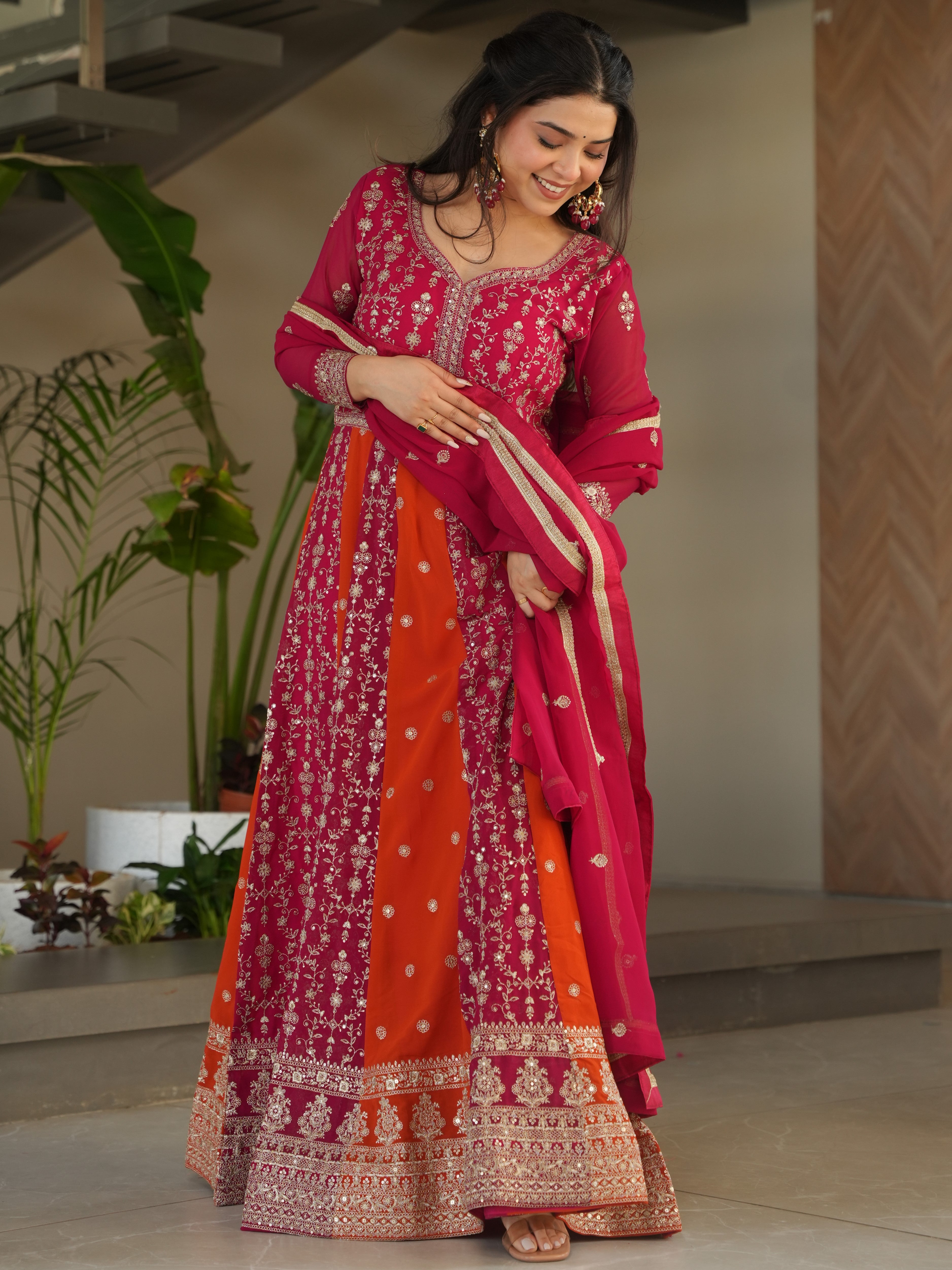 Faux Blooming Gown For Women