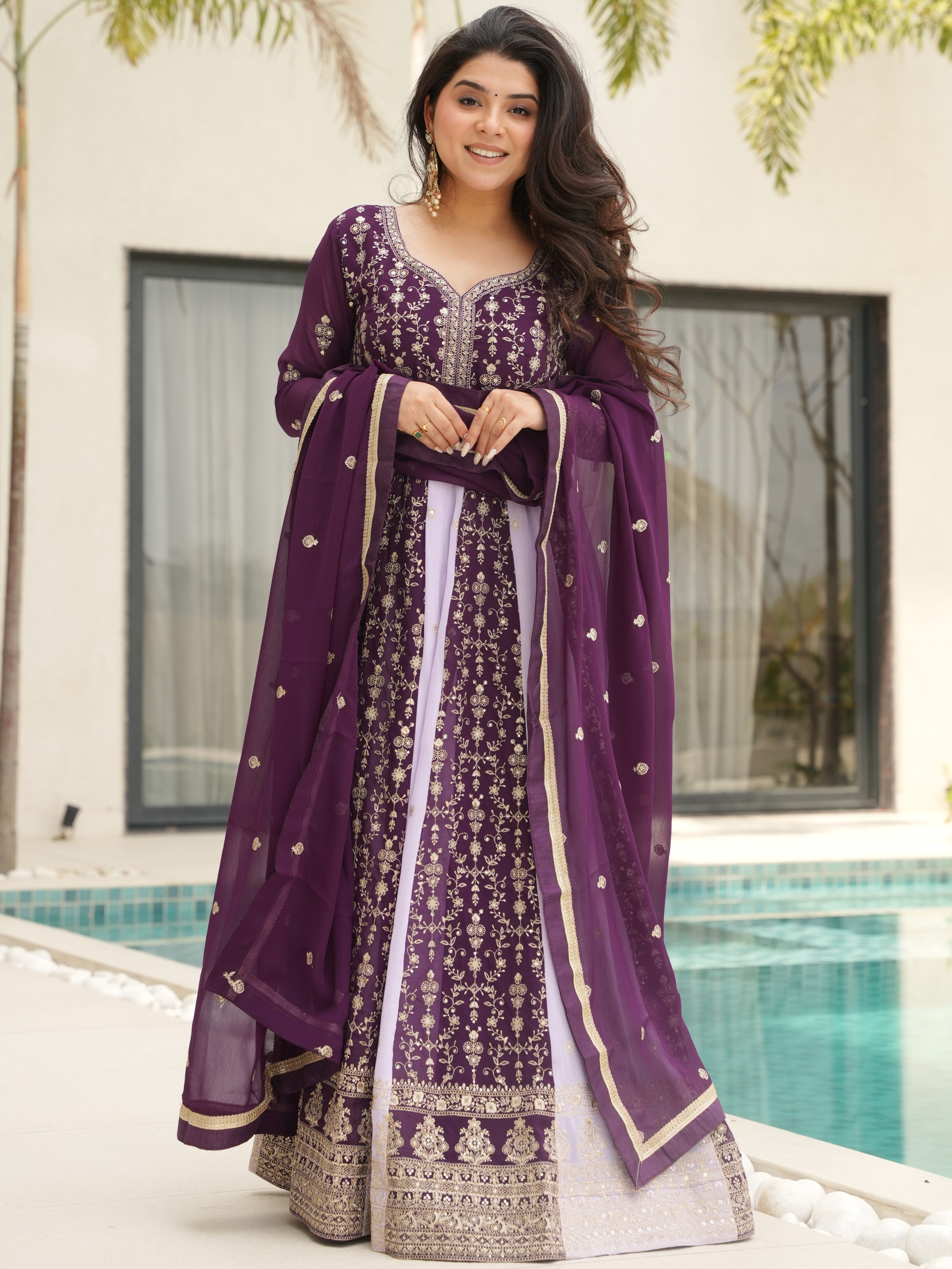 Faux Blooming Gown For Women