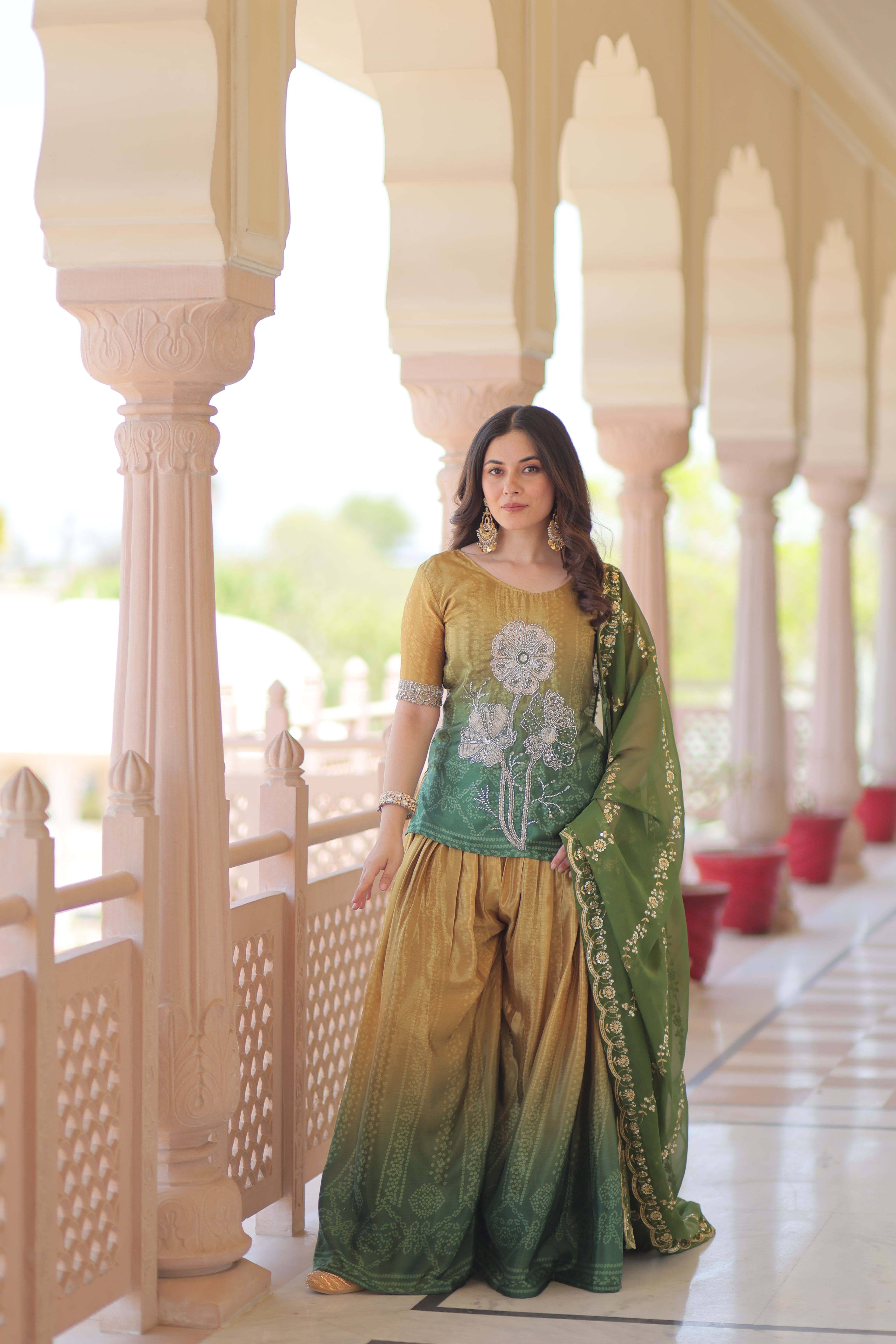 Chinon Printed Top Bottom Set For Women