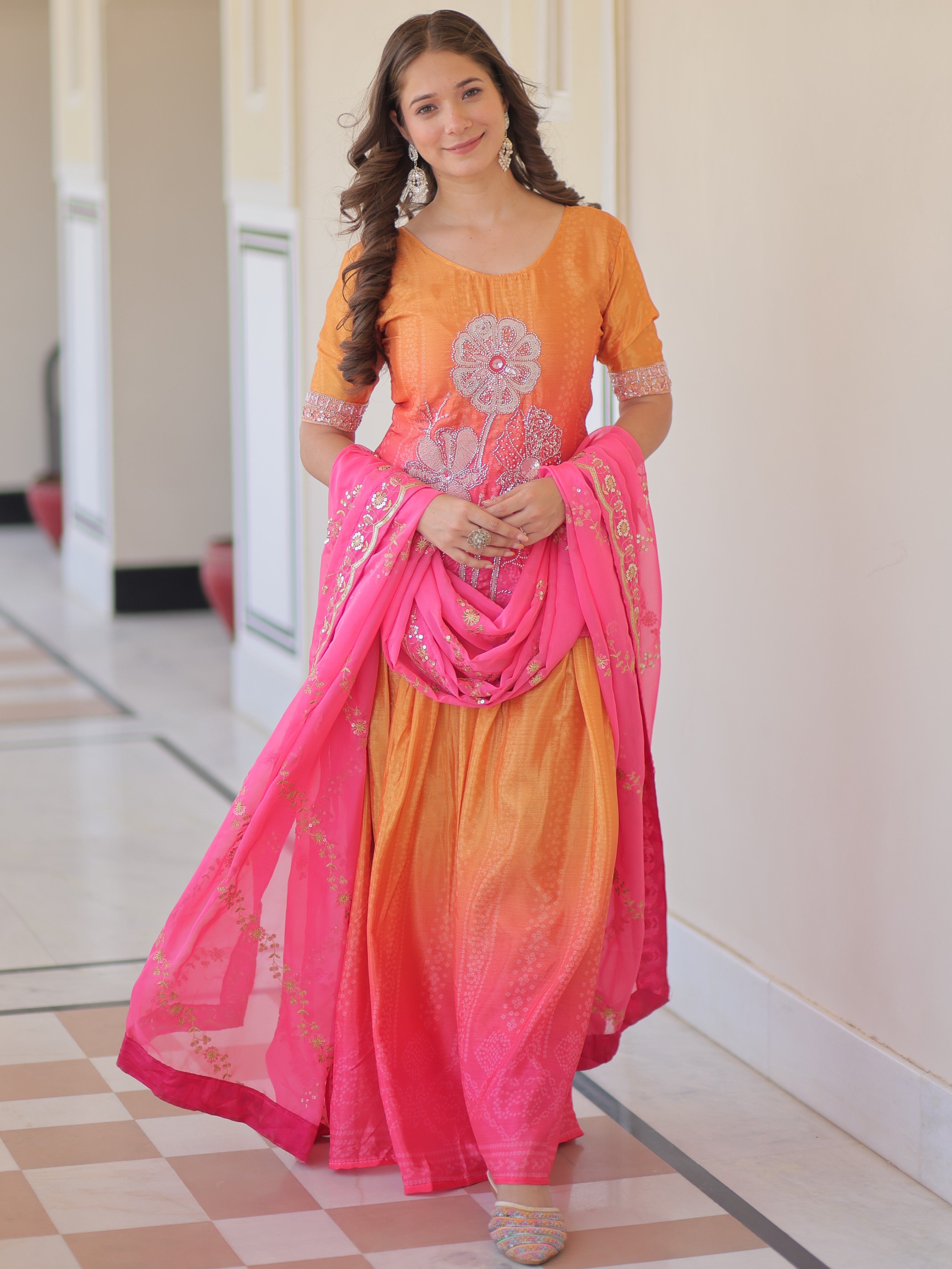 Chinon Printed Top Bottom Set For Women