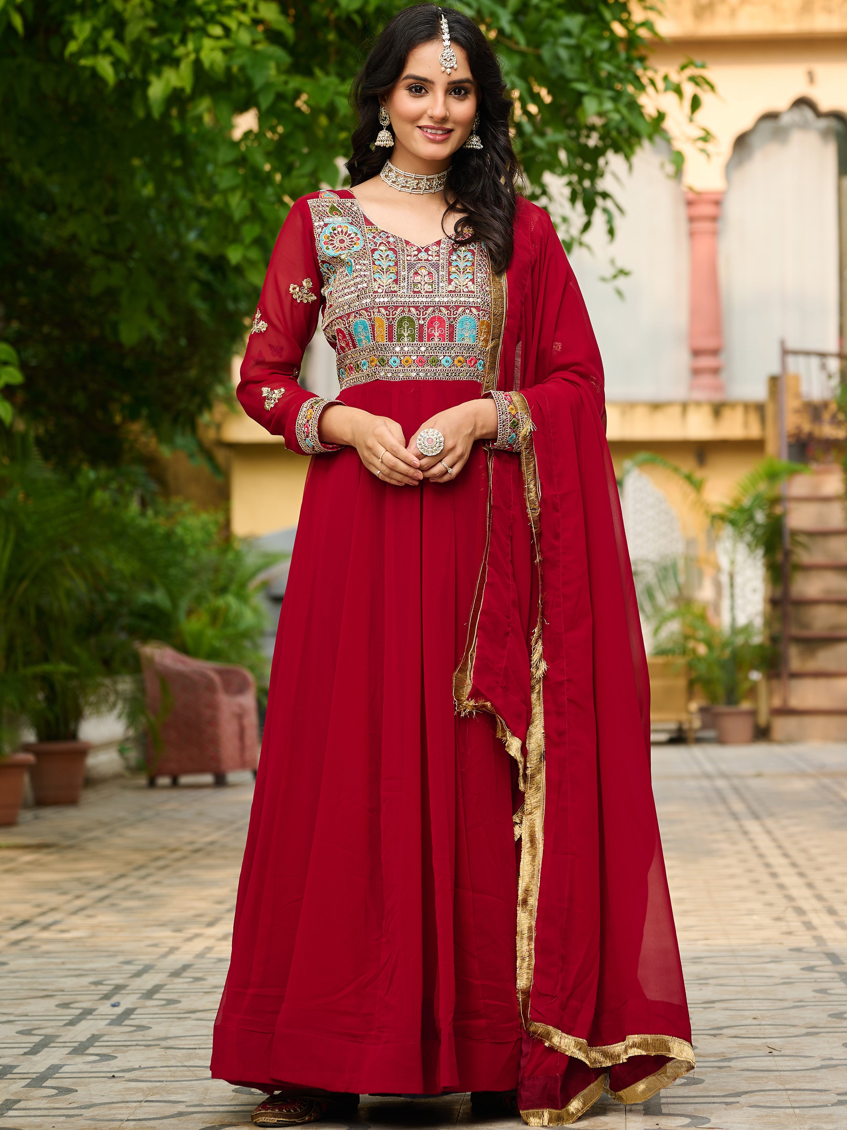 Faux Blooming Gown For Women