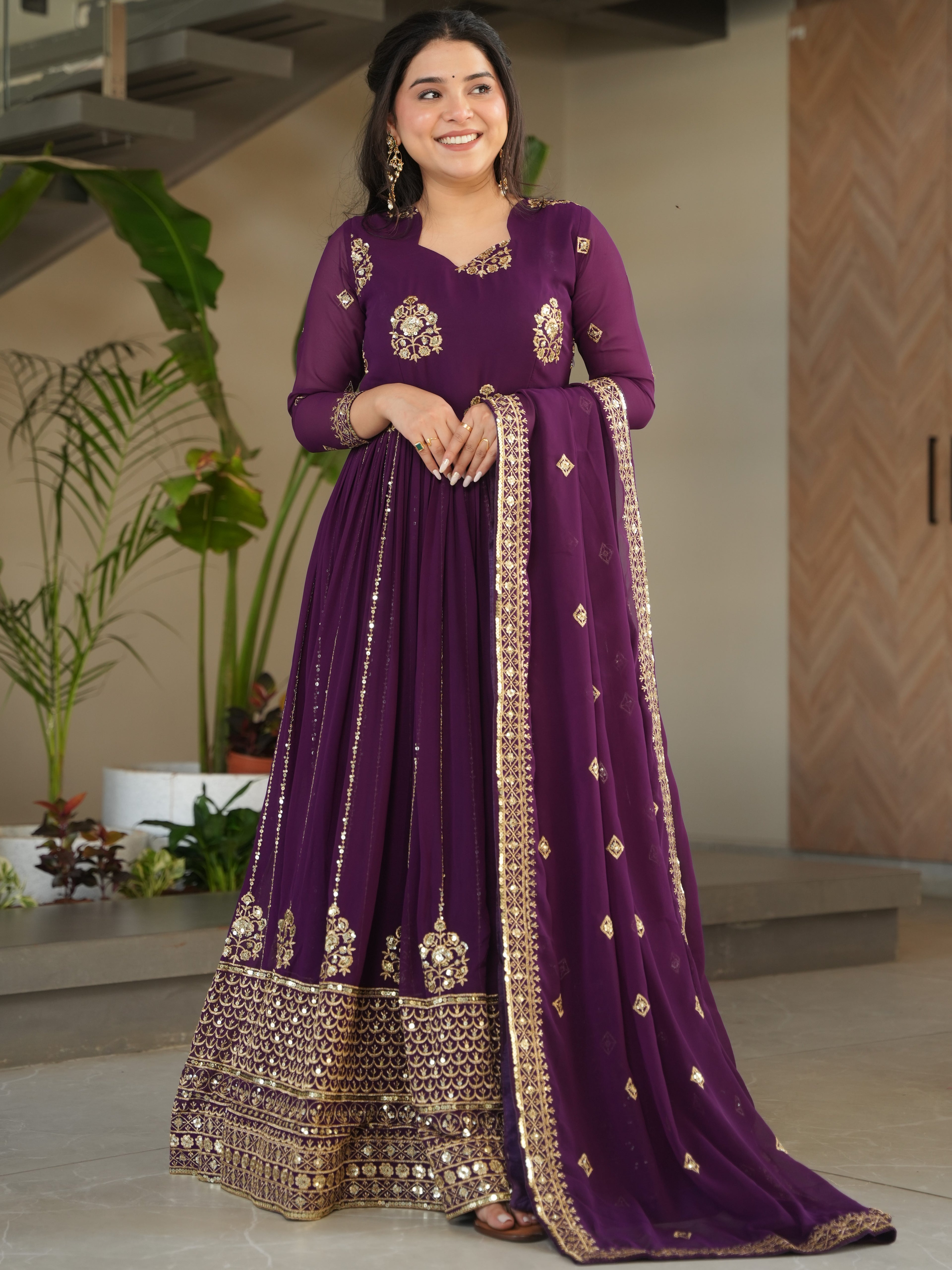 Faux Blooming Gown For Women