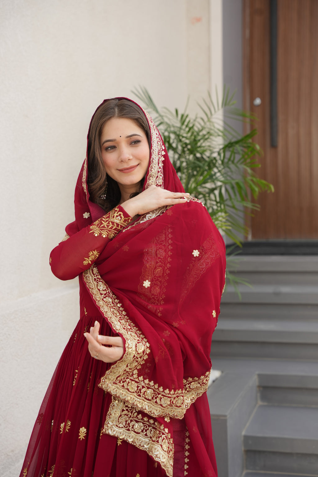 Faux Blooming Gown For Women