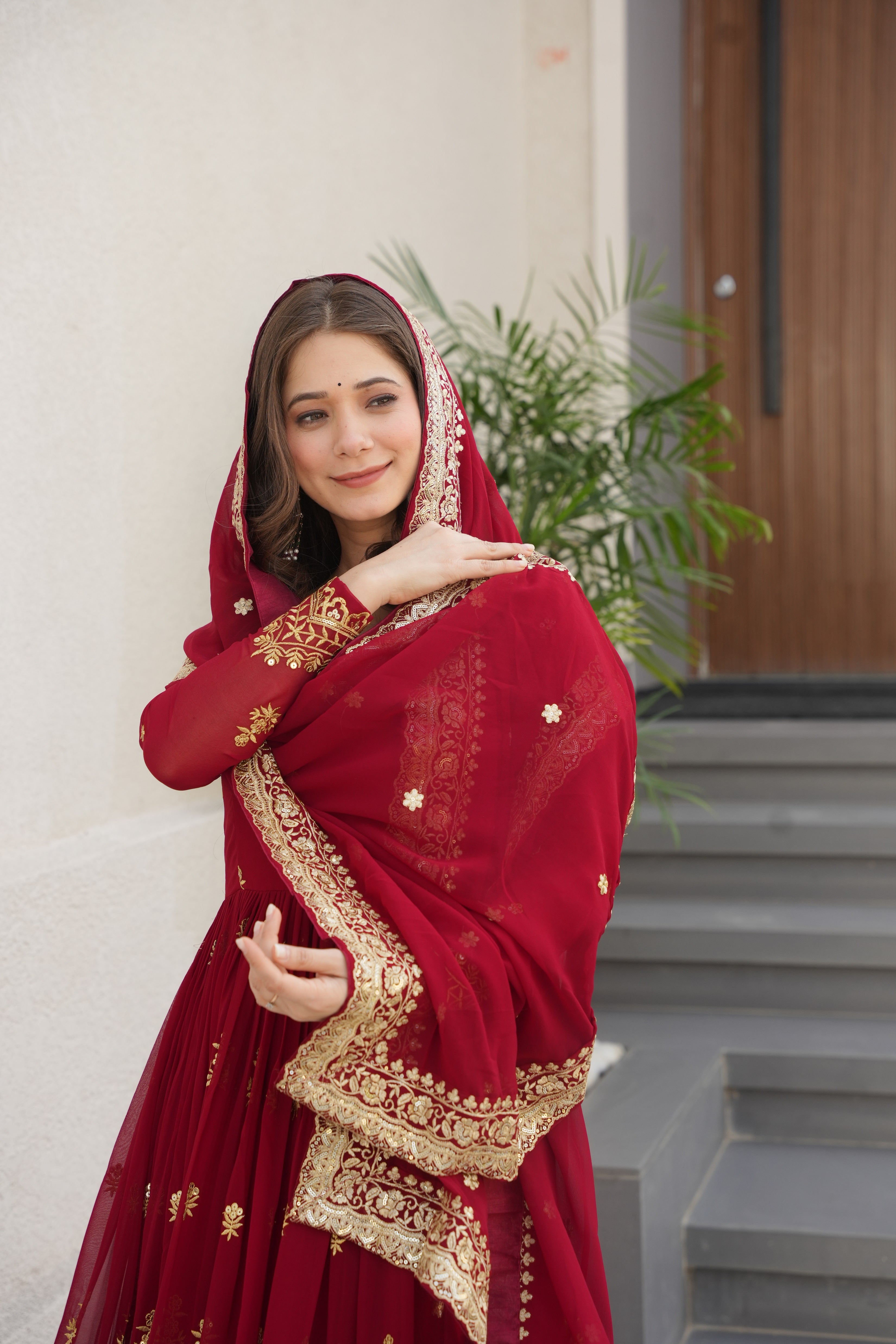 Faux Blooming Gown For Women