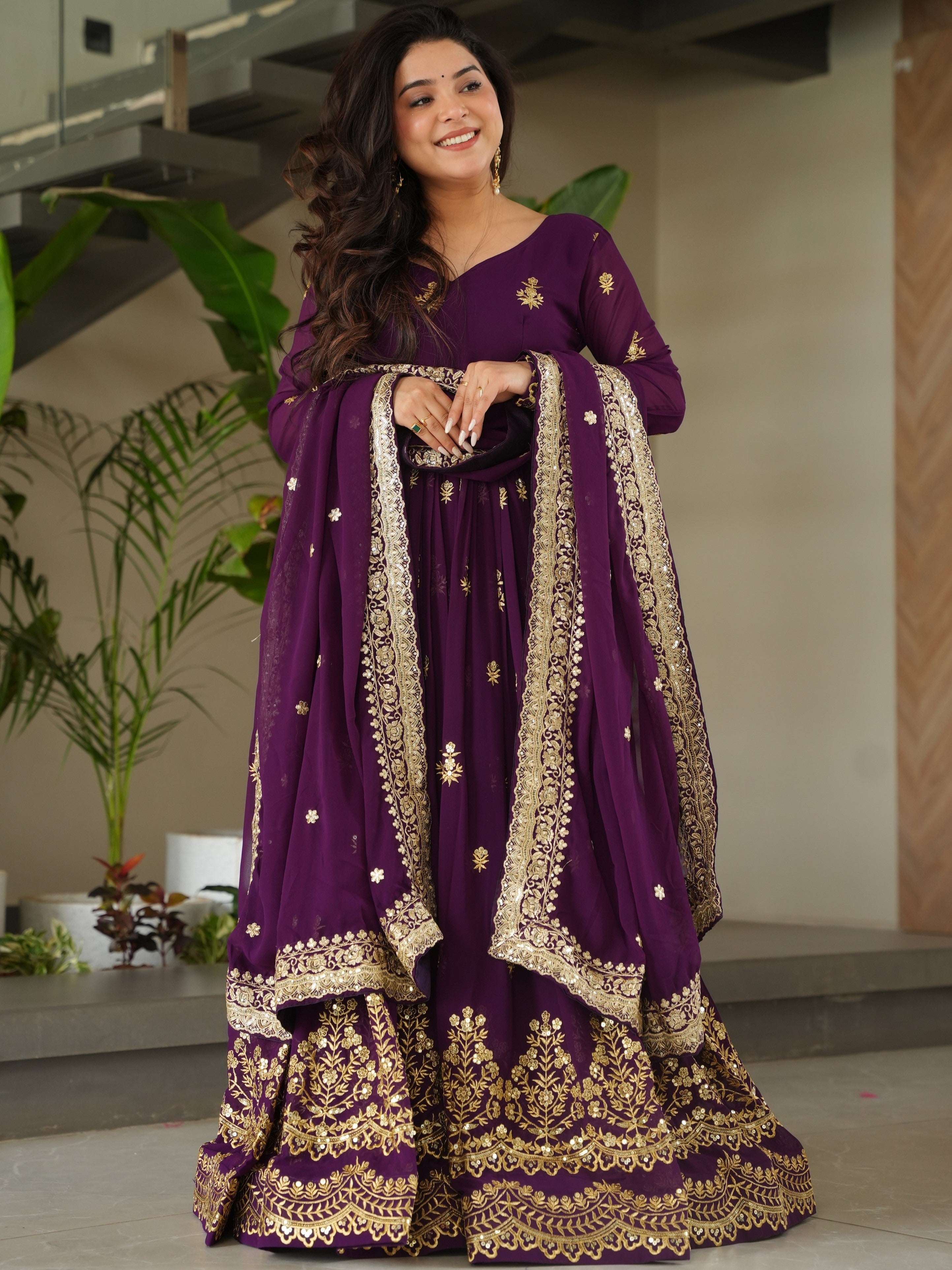 Faux Blooming Gown For Women