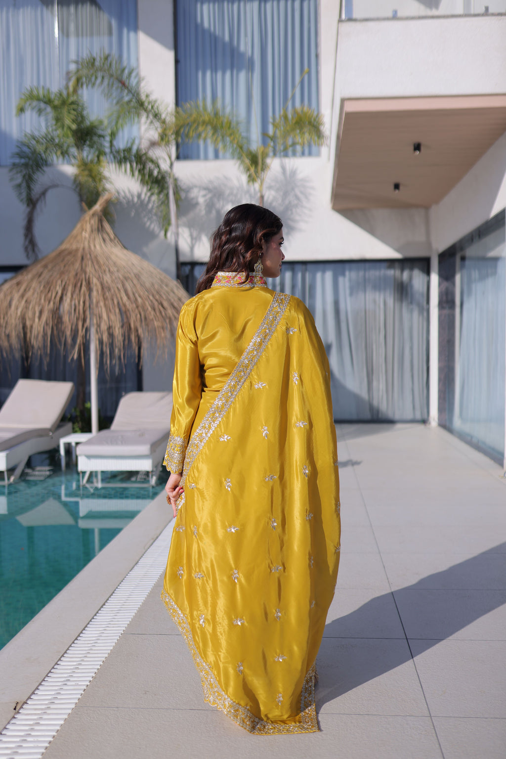 Organza Embroidered Kurti Pant With Dupatta