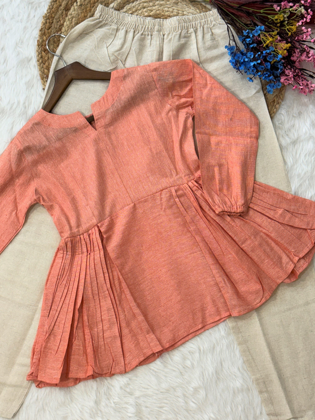 Linen Cotton Summer Wear Top-Pant