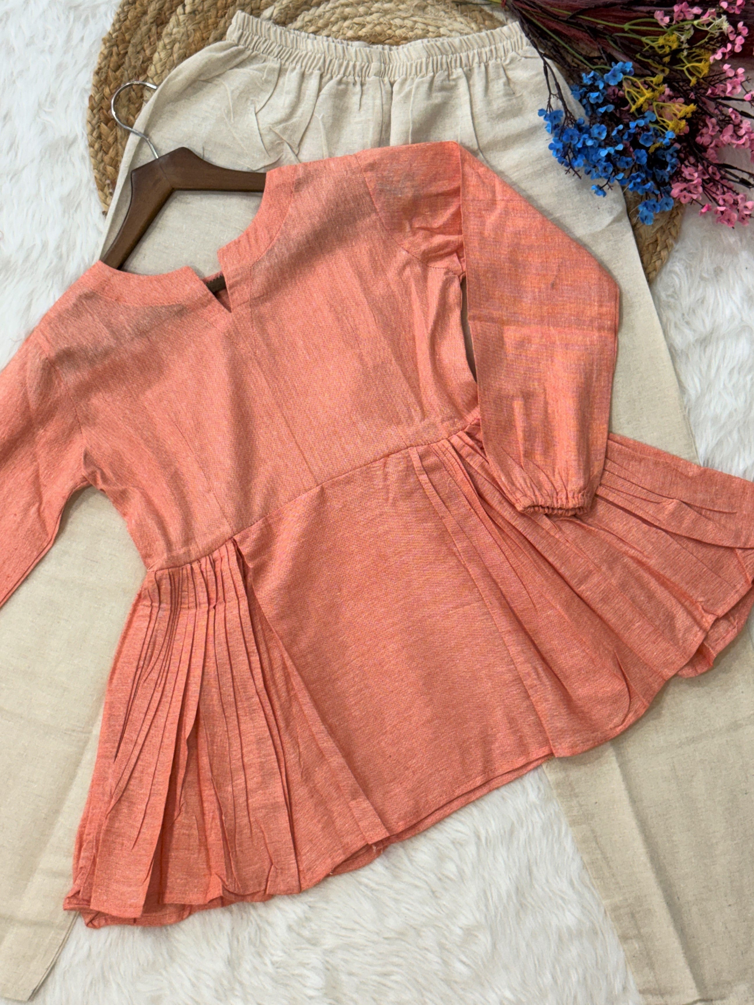 Linen Cotton Summer Wear Top-Pant