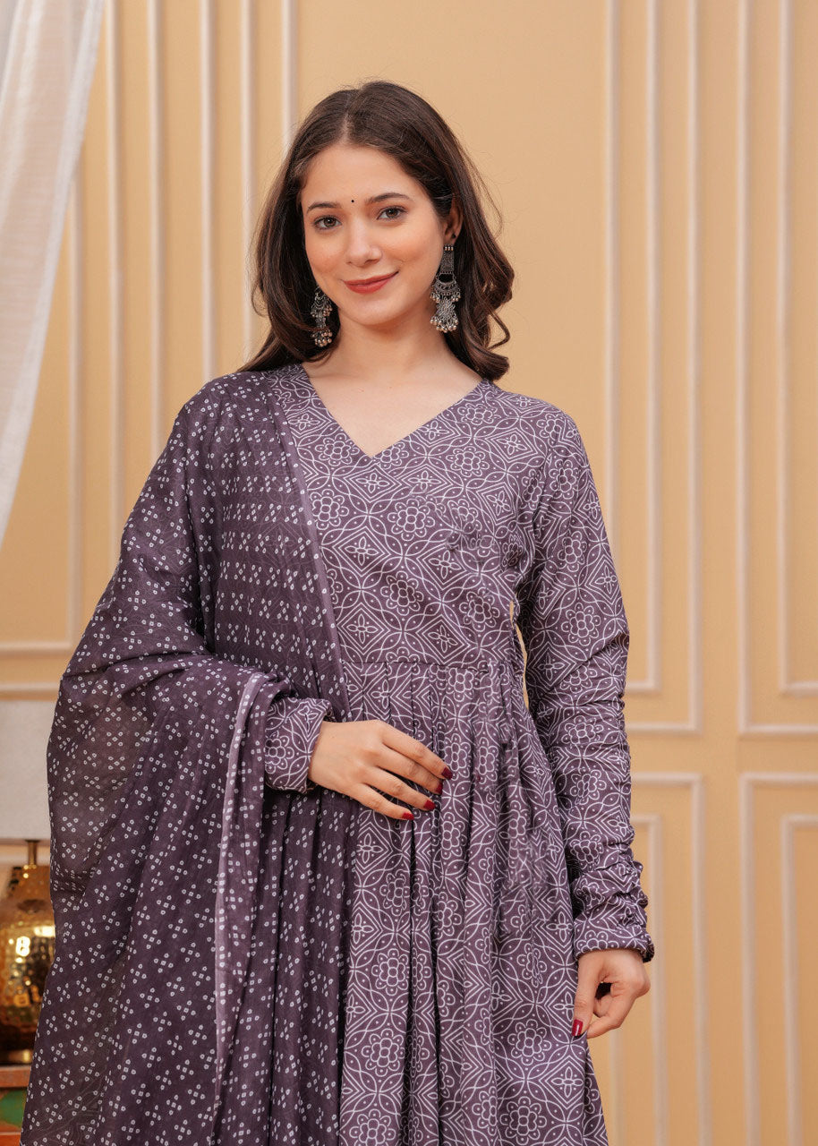 Rayon Printed Kurti-Pant With Dupatta