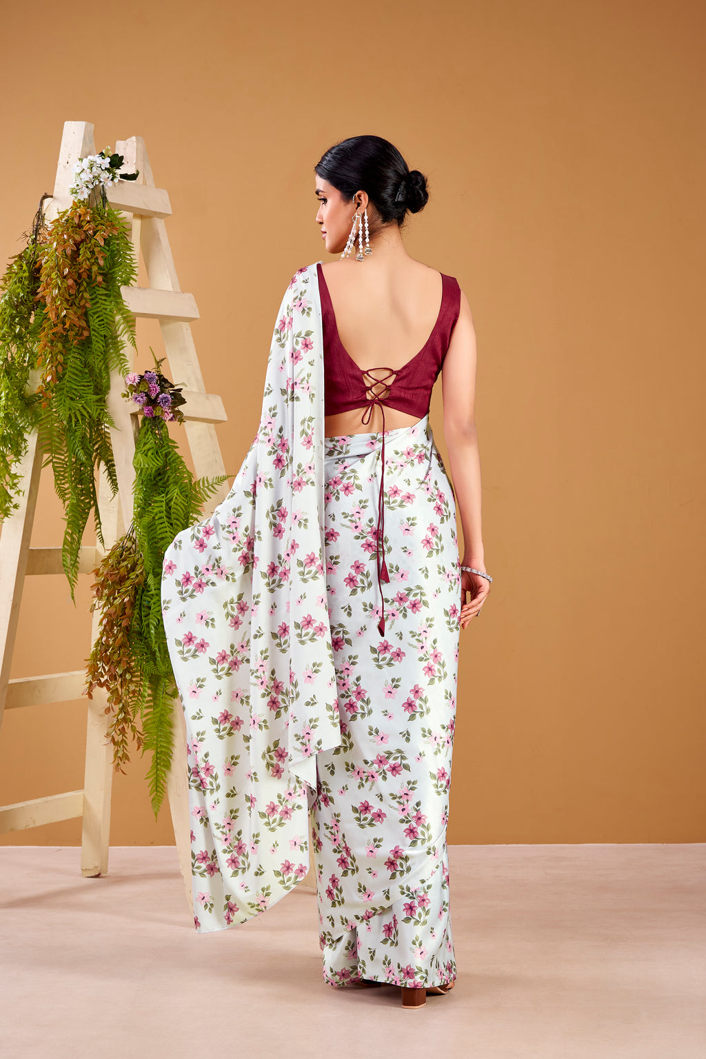 Satin Silk Floral Printed Saree