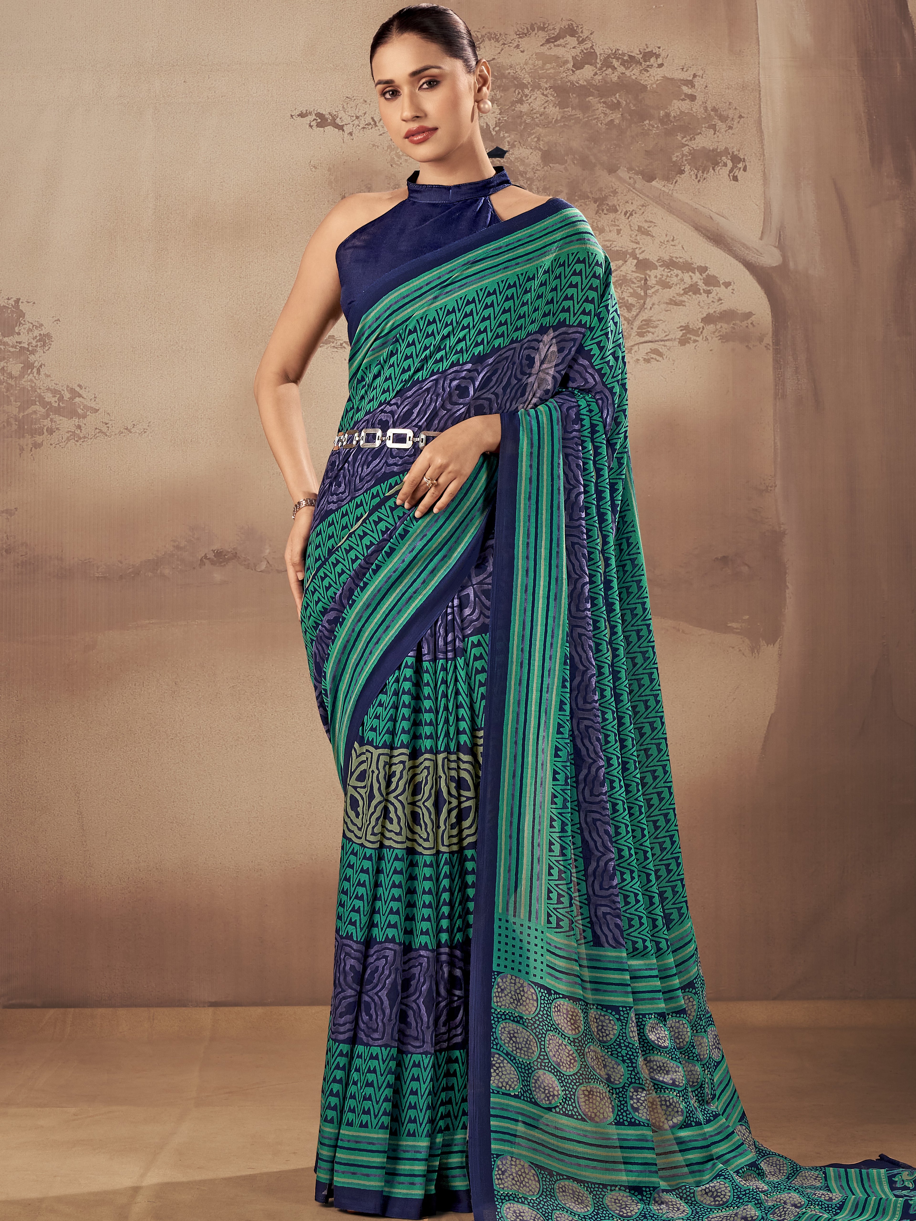 Mull Cotton Printed Saree