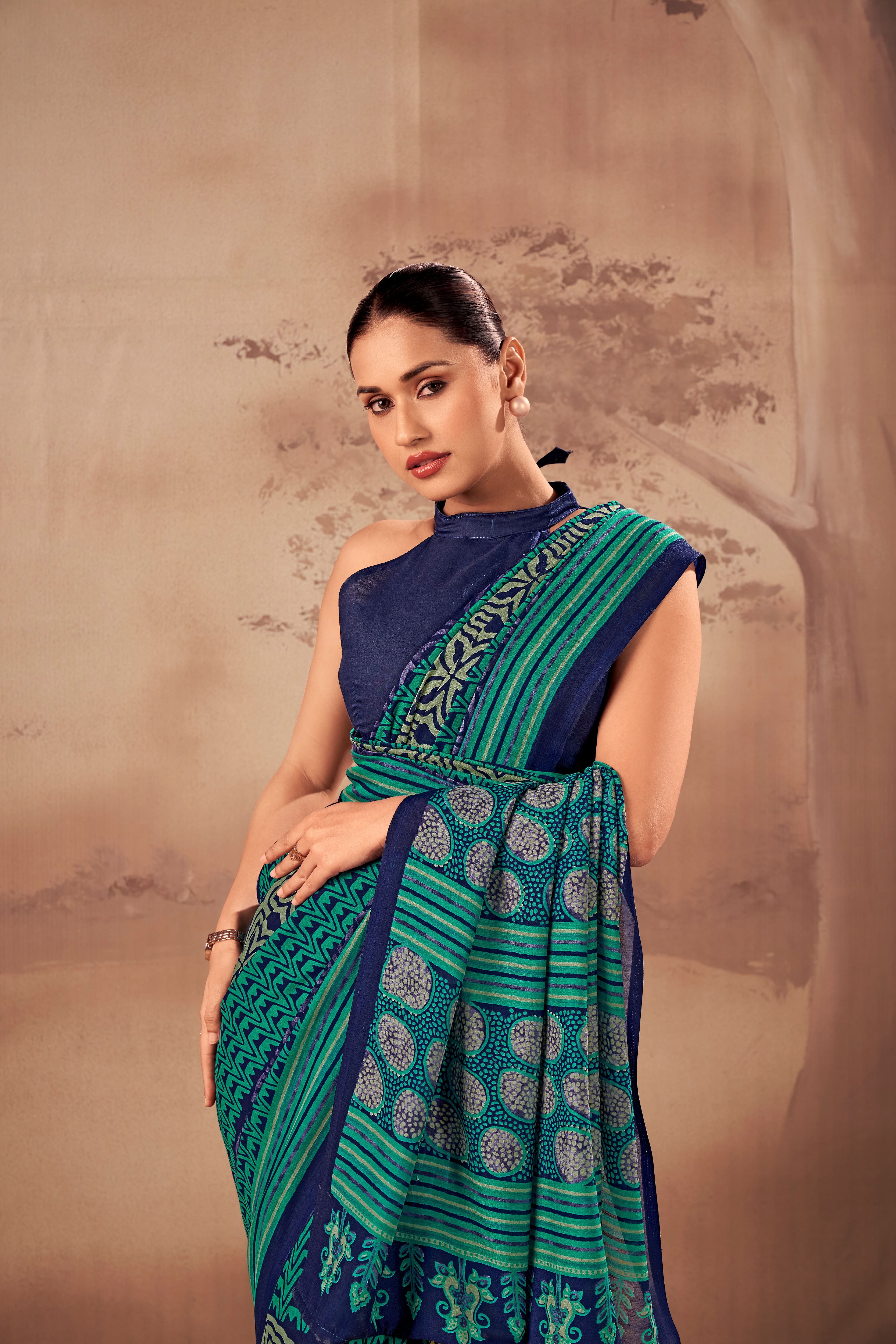 Mull Cotton Printed Saree